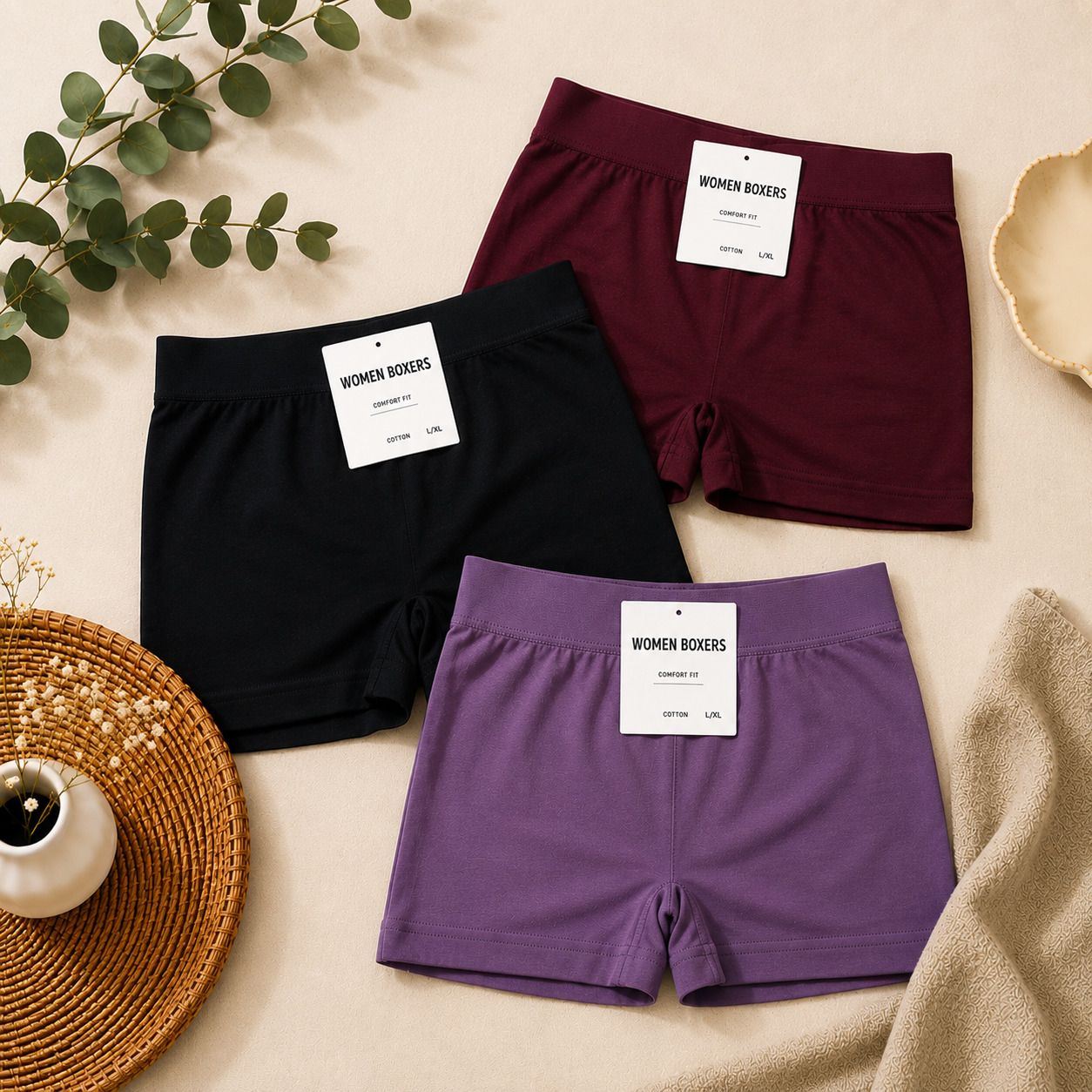 Pack of 2 Women Boy Short Multicolor Panty-image-7