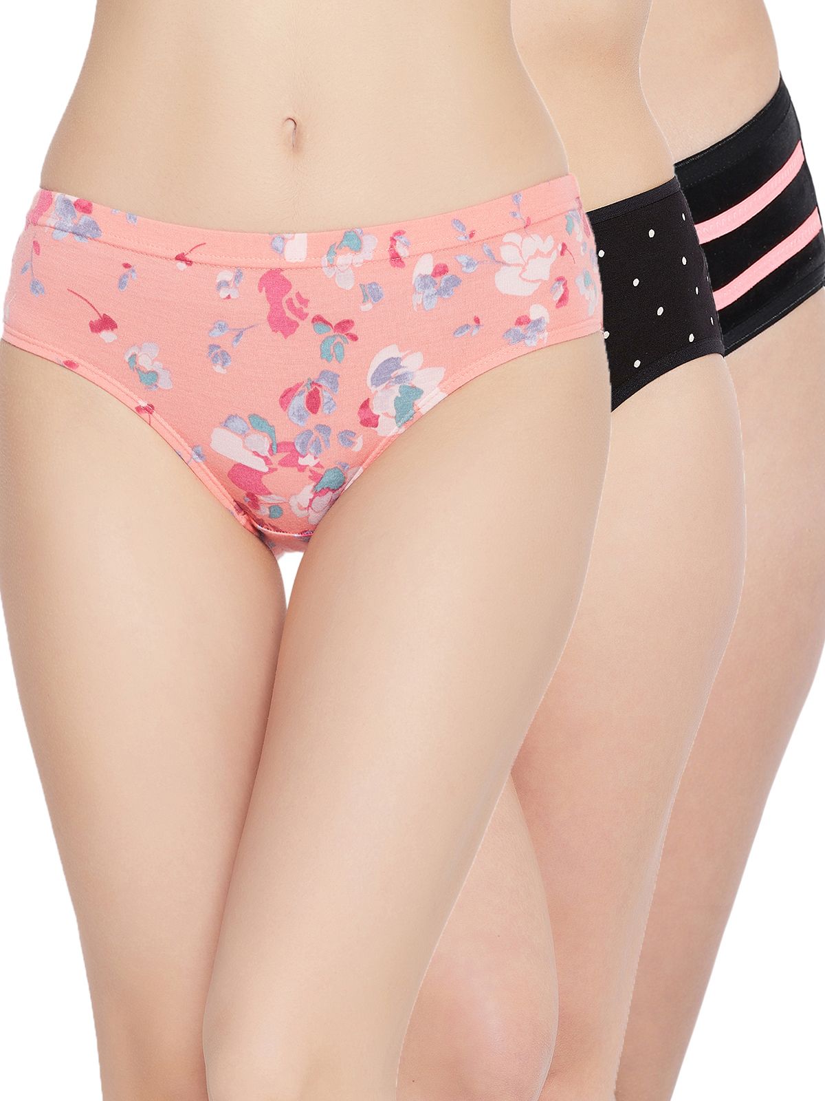 Pack of 3 Women Hipster Multicolor Panty