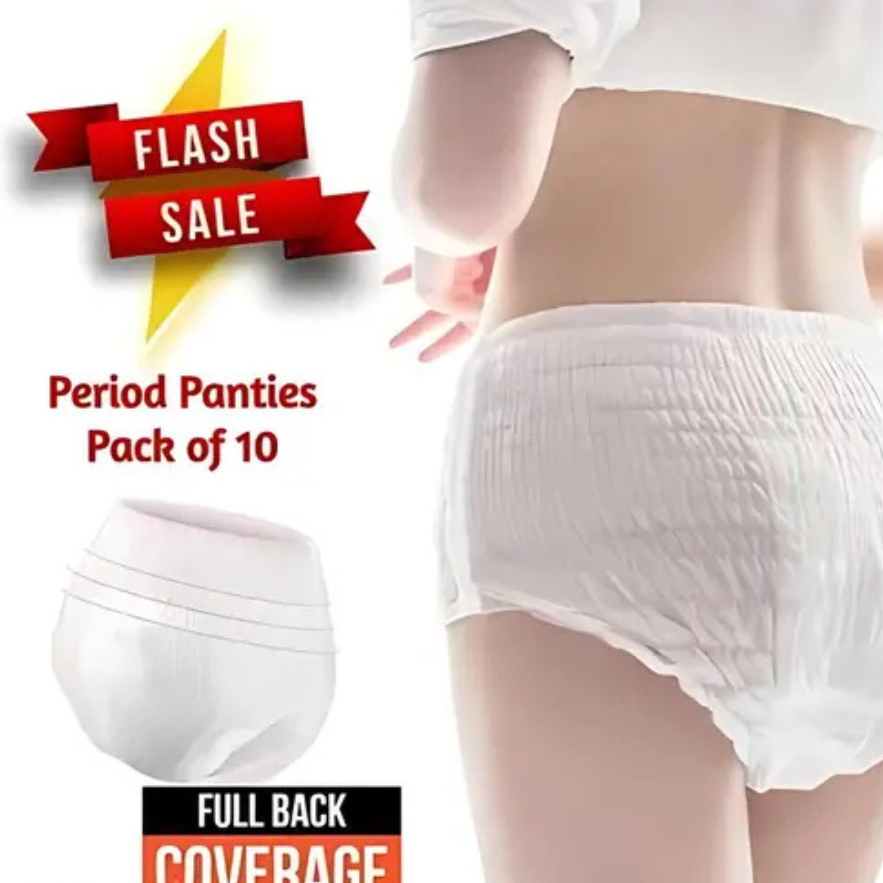 Pack of 10 Women Disposable White Panty