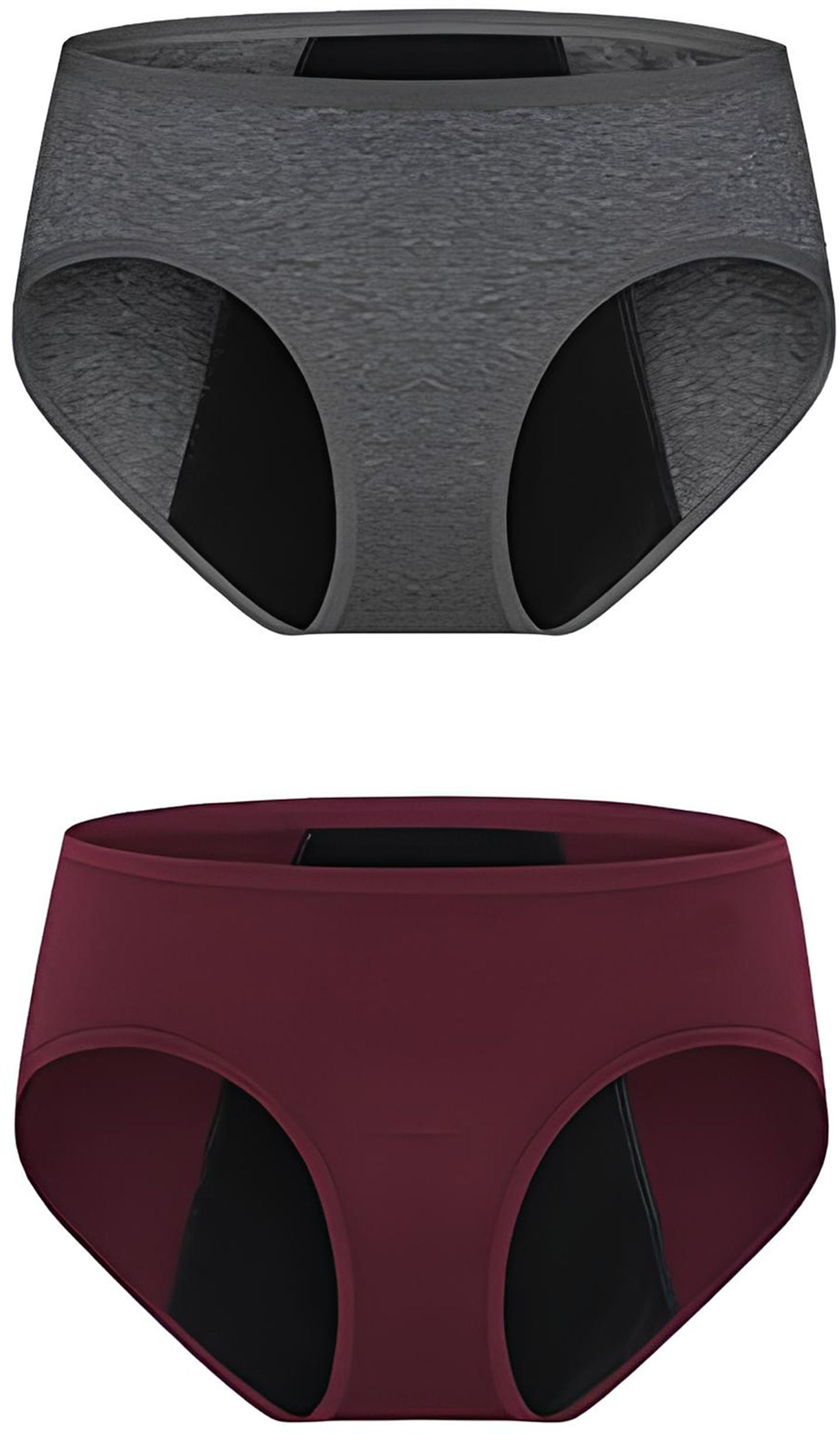 diving deep Pack of 2 Women Periods Grey, Maroon Panty-picture-20