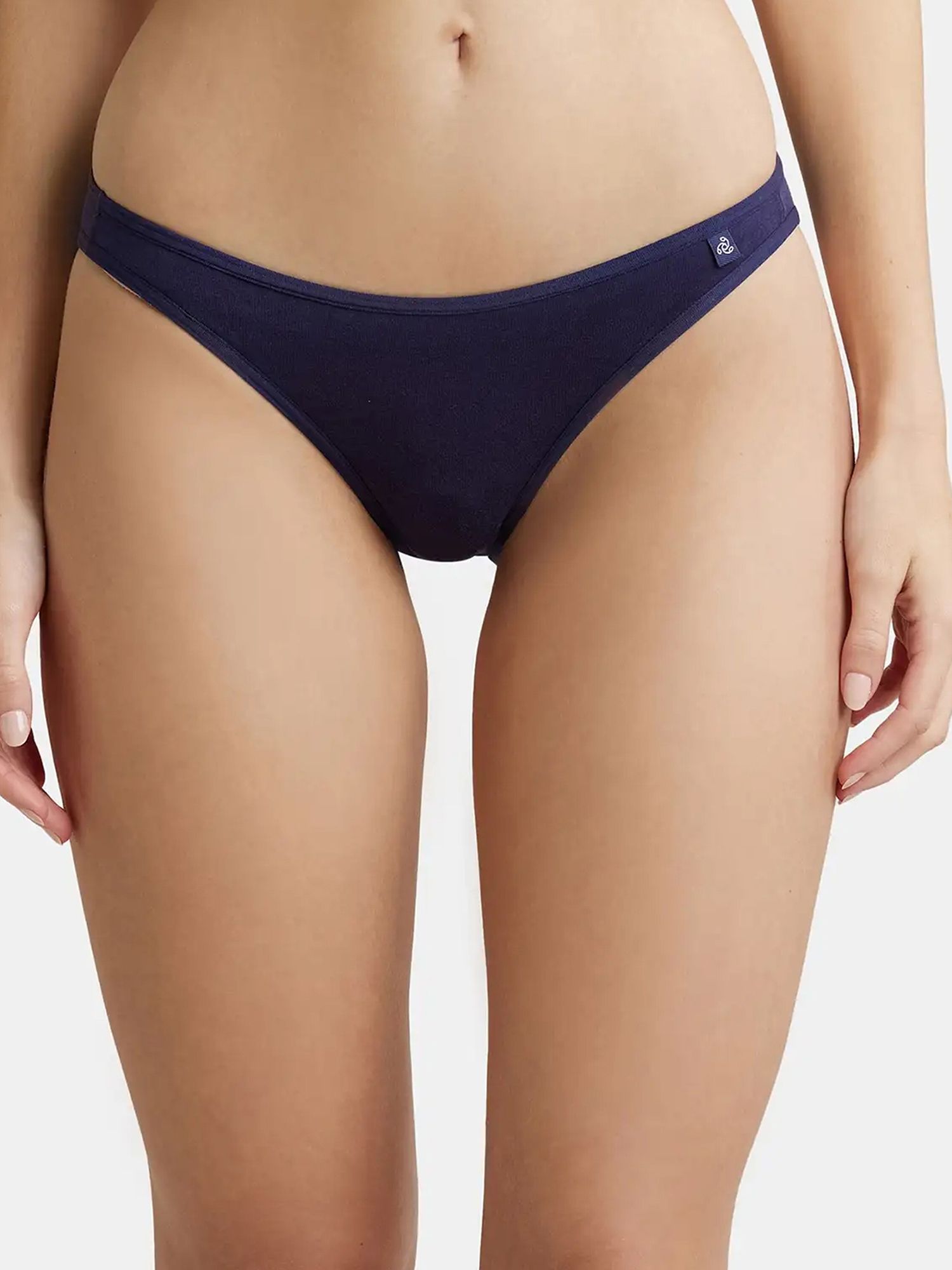 SS02 Super Combed Cotton Elastane Stretch Women Bikini Dark Blue Panty-image-22