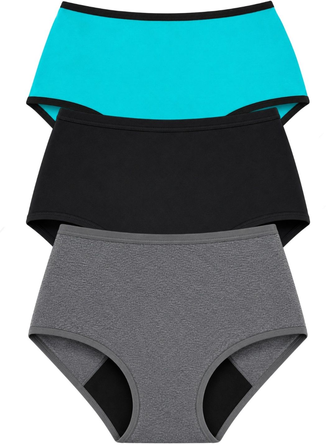 Pack of 3 Women Periods Black, Blue, Grey Panty-image-39
