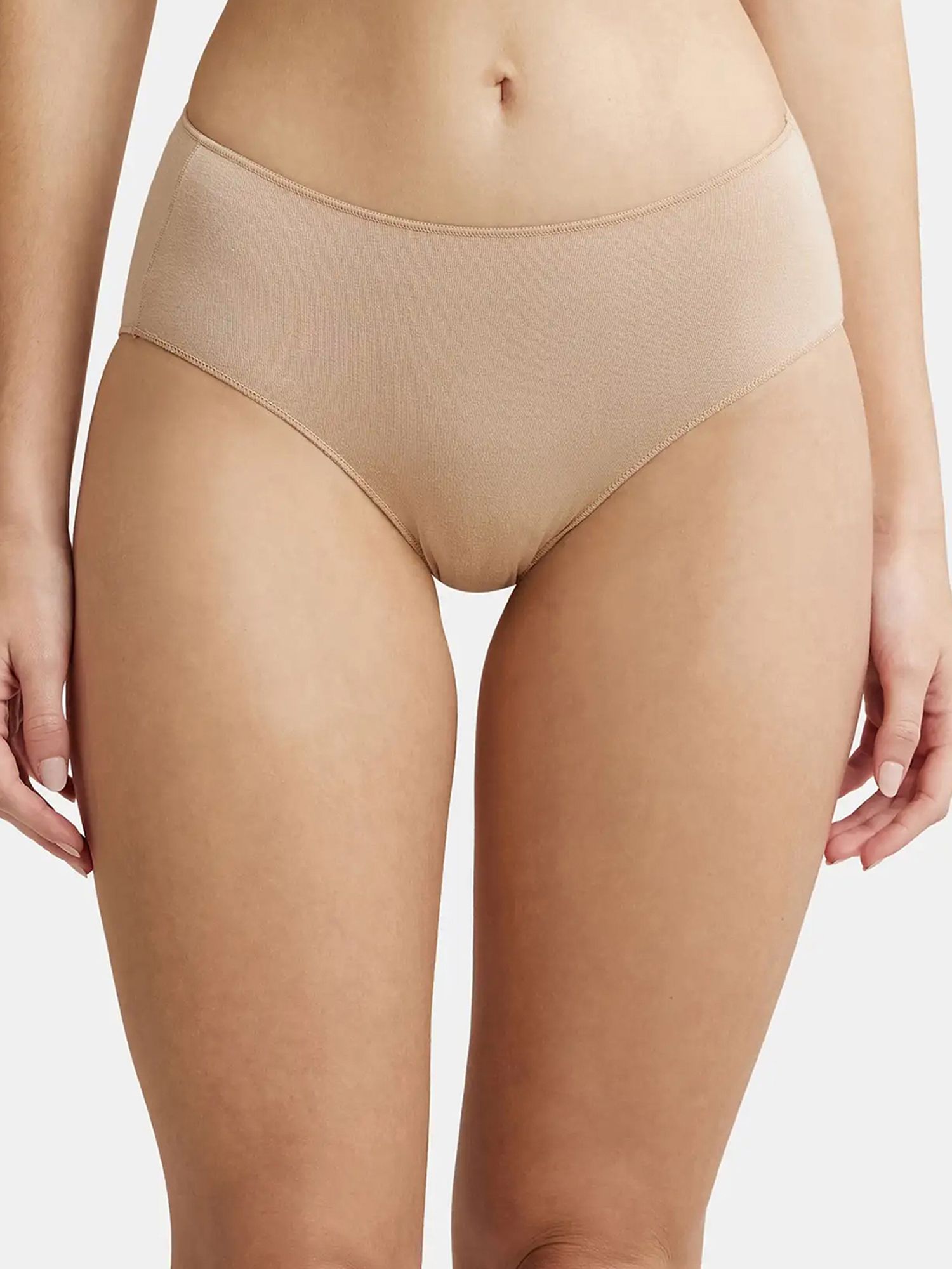 jockey 1802 High Coverage Micro Modal Elastane Stretch Women Hipster Beige Panty-picture-11