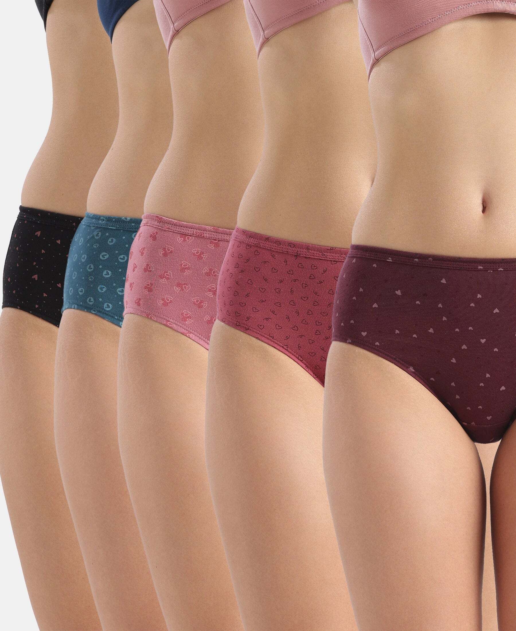 jockey Pack of 5 1406 High Coverage Super Combed Cotton Women Hipster Multicolor Panty-picture-33