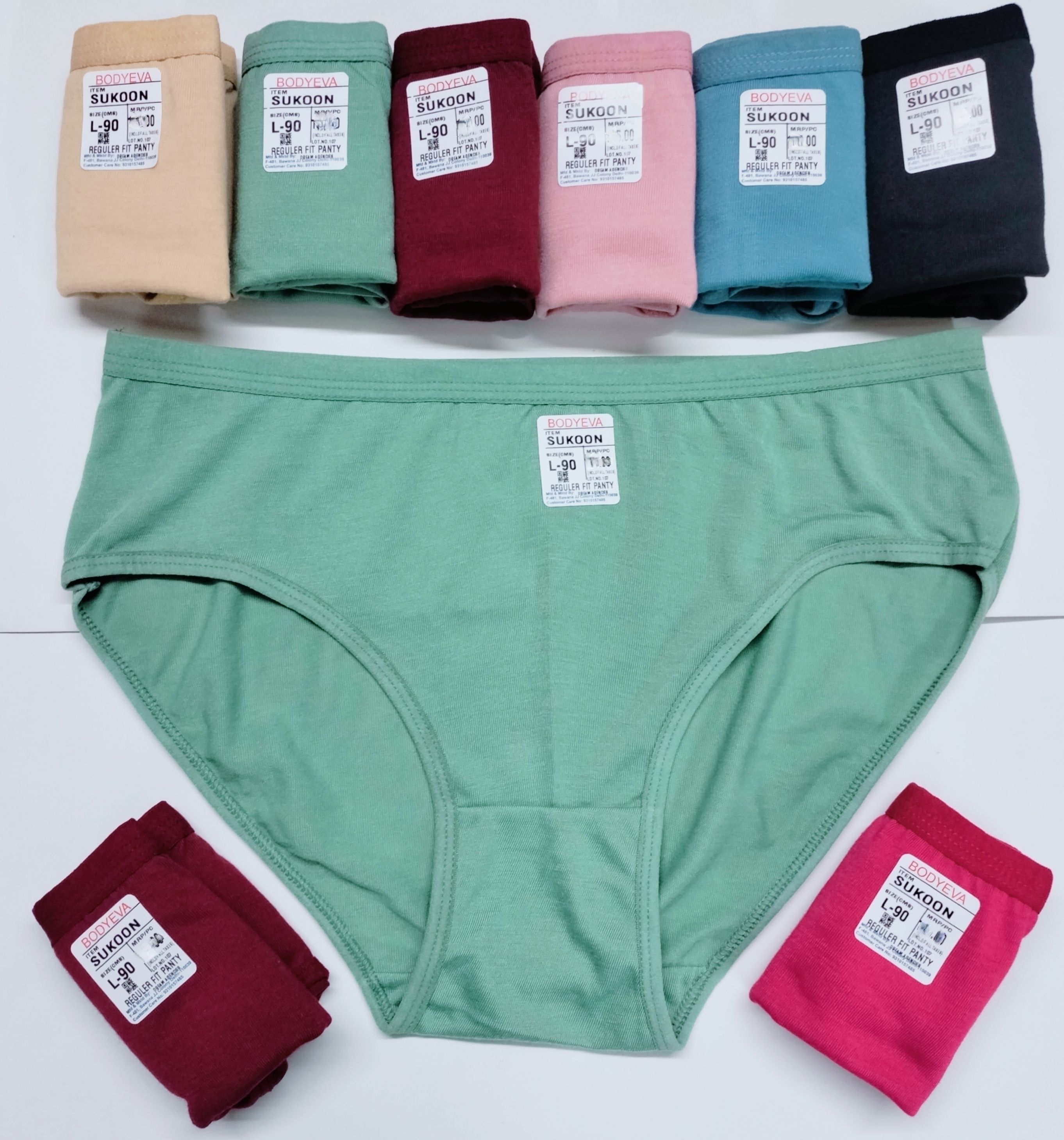 Pack of 6 Women Hipster Multicolor Panty