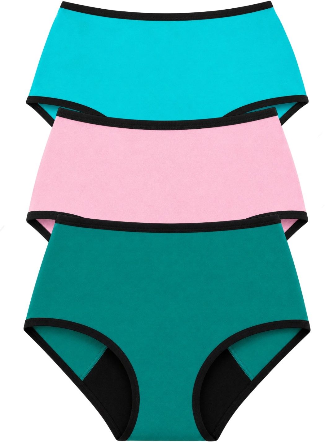 Pack of 3 Women Periods Blue, Pink, Green Panty-image-48