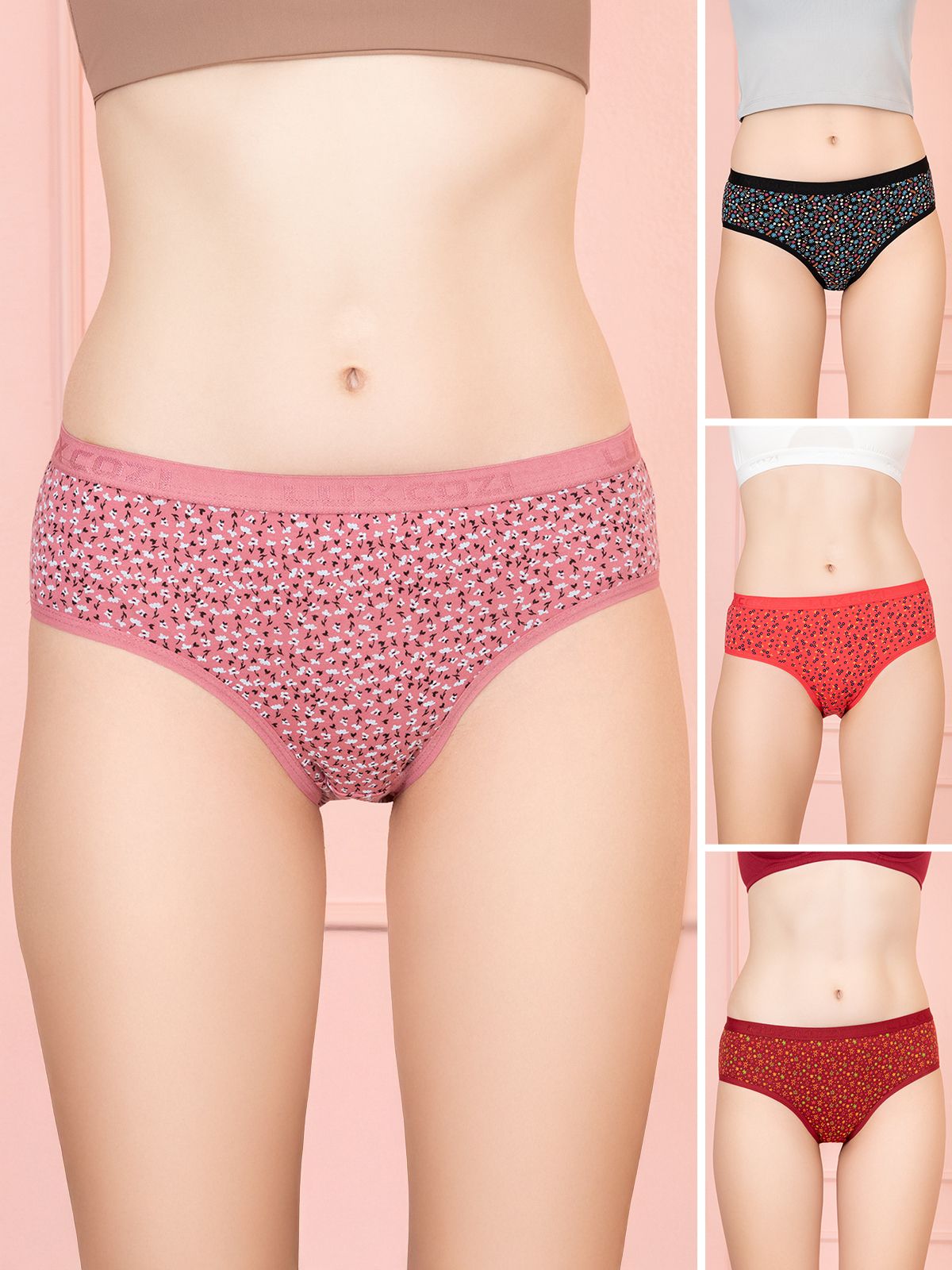 lux cozi Pack of 4 Women Hipster Multicolor Panty-picture-26