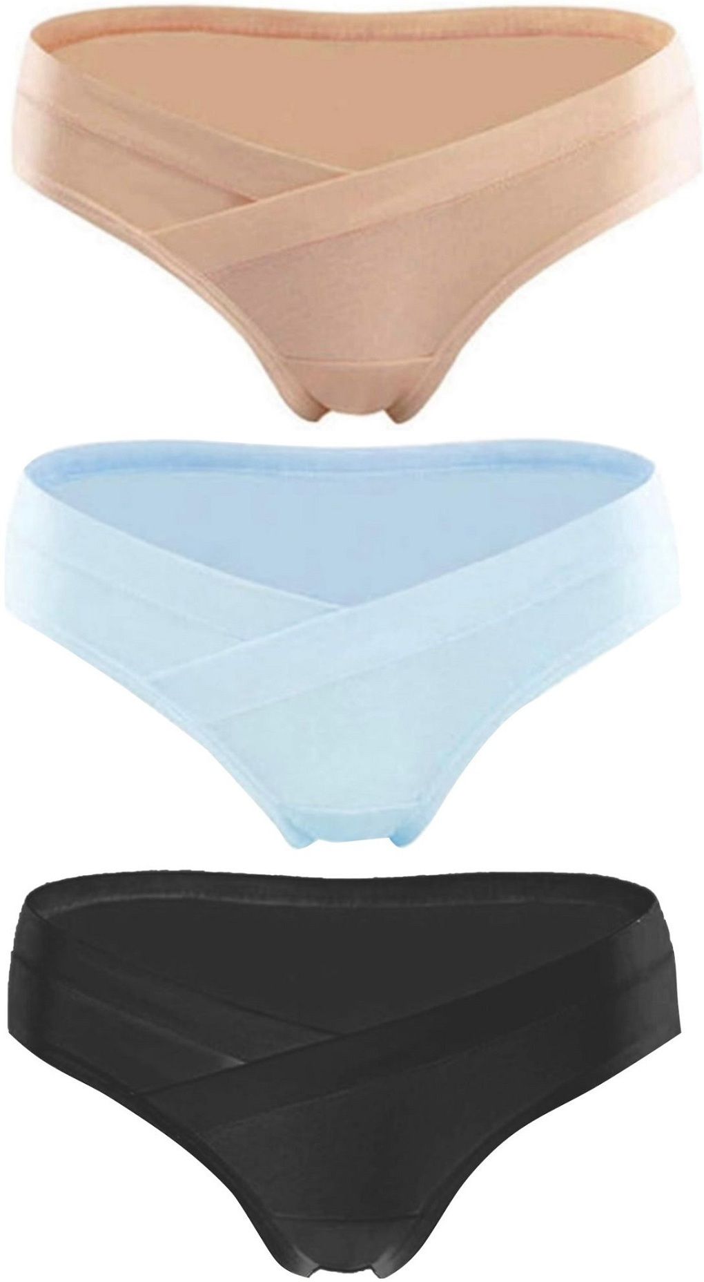Pack of 3 Women Maternity Black, Light Blue, Brown Panty-image-1