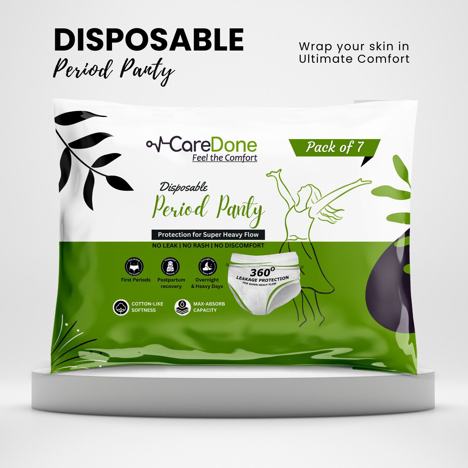 caredone Pack of 7 Women Disposable White Panty-picture-15