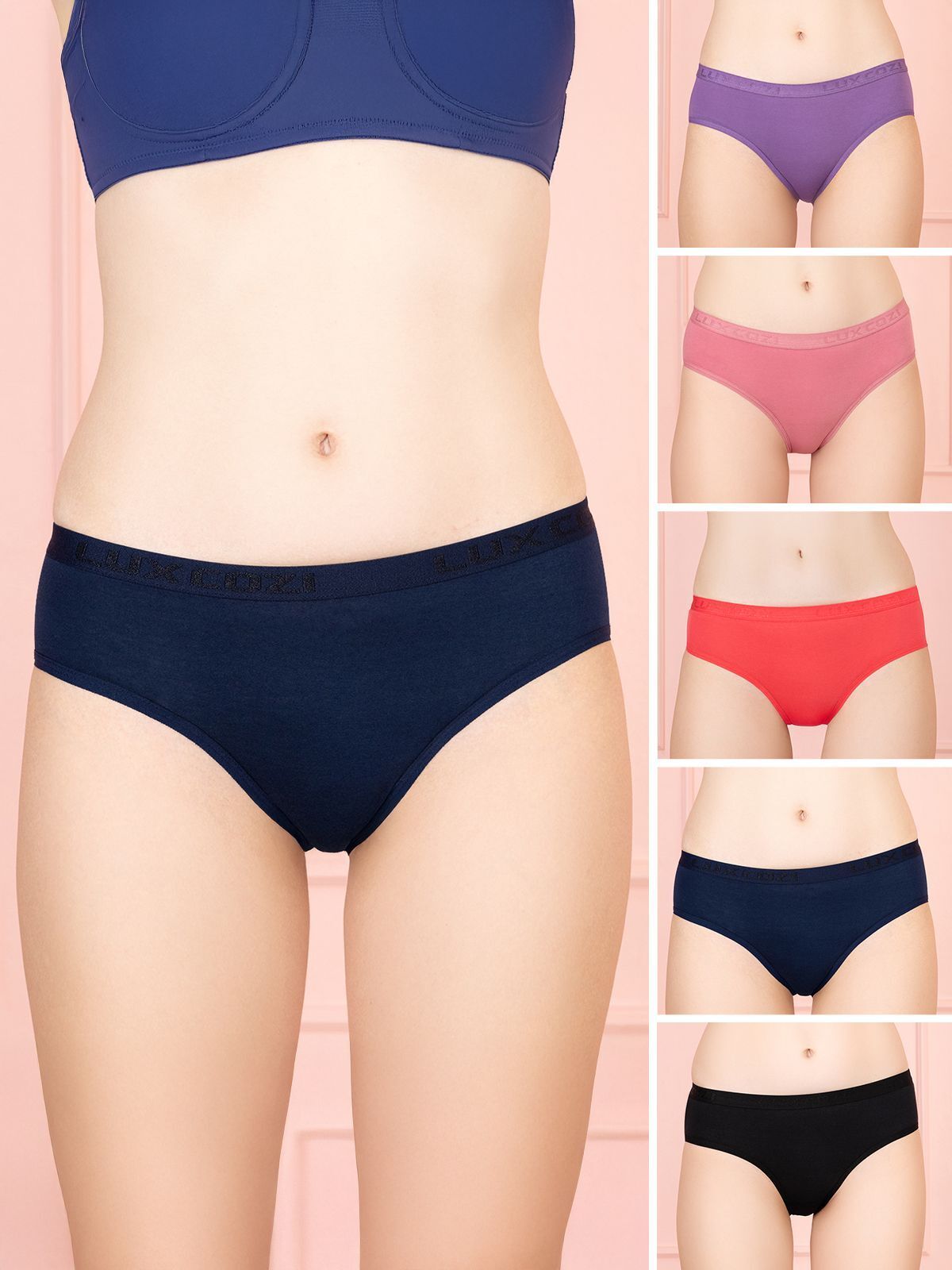 Pack of 6 Women Hipster Multicolor Panty-image-3