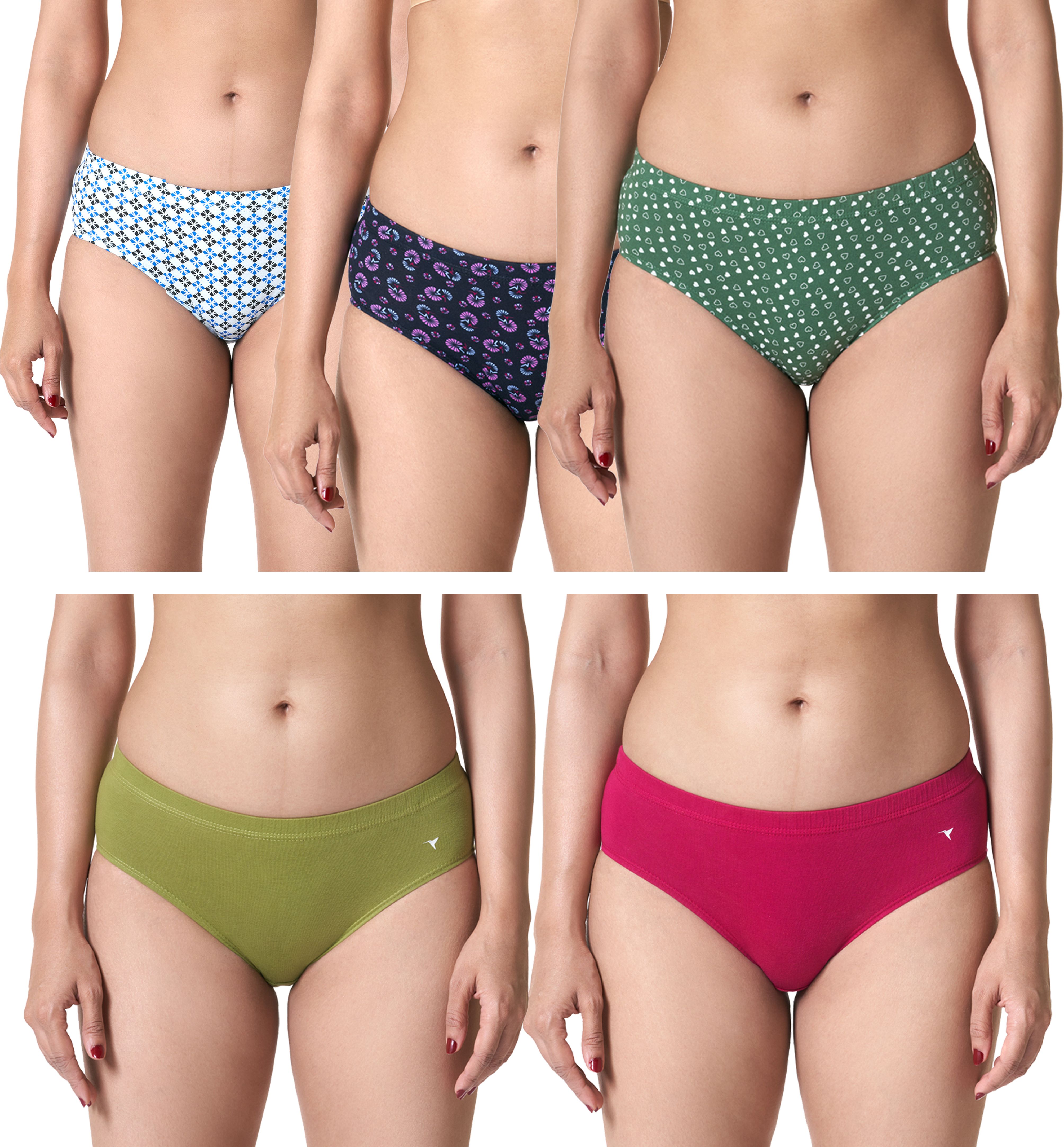 blossom Pack of 5 Women Hipster Multicolor Panty-picture-20