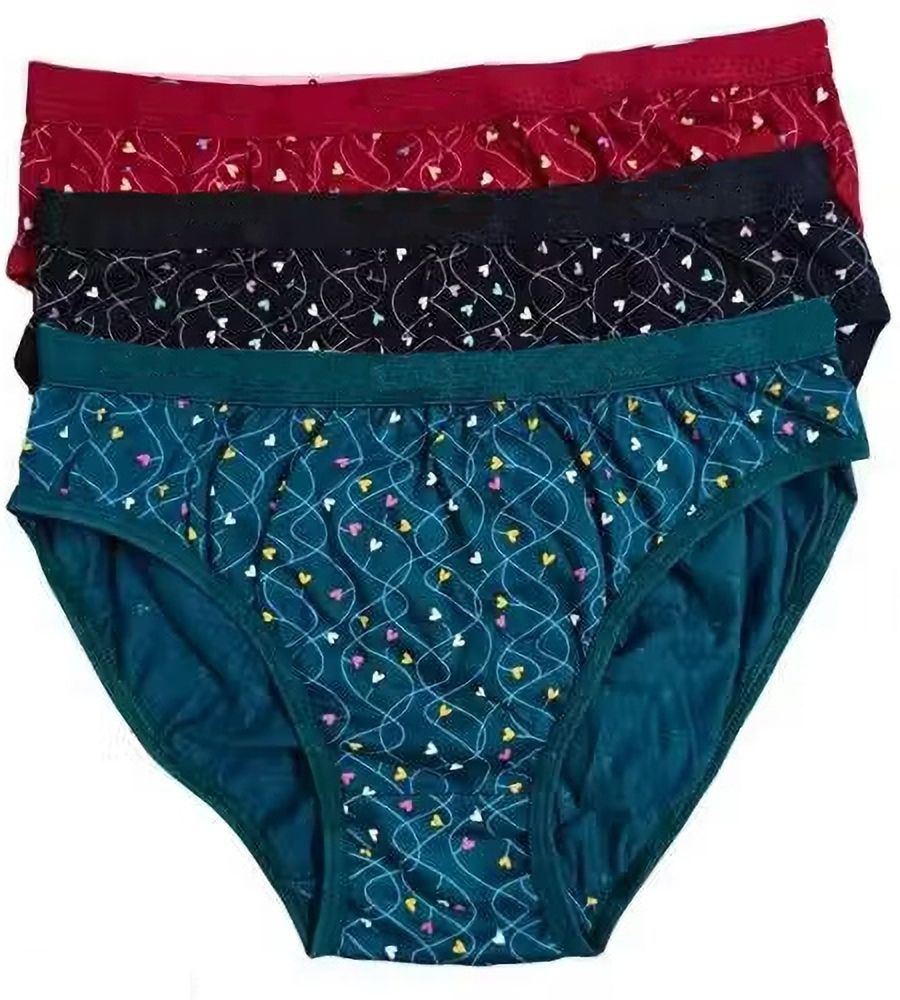 fiveflag Pack of 3 Women Hipster Multicolor Panty-picture-11