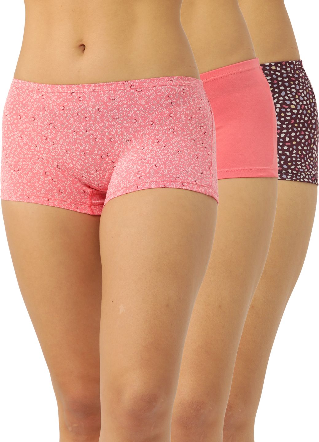 leading lady Pack of 3 Women Boy Short Pink, Purple Panty-picture-12
