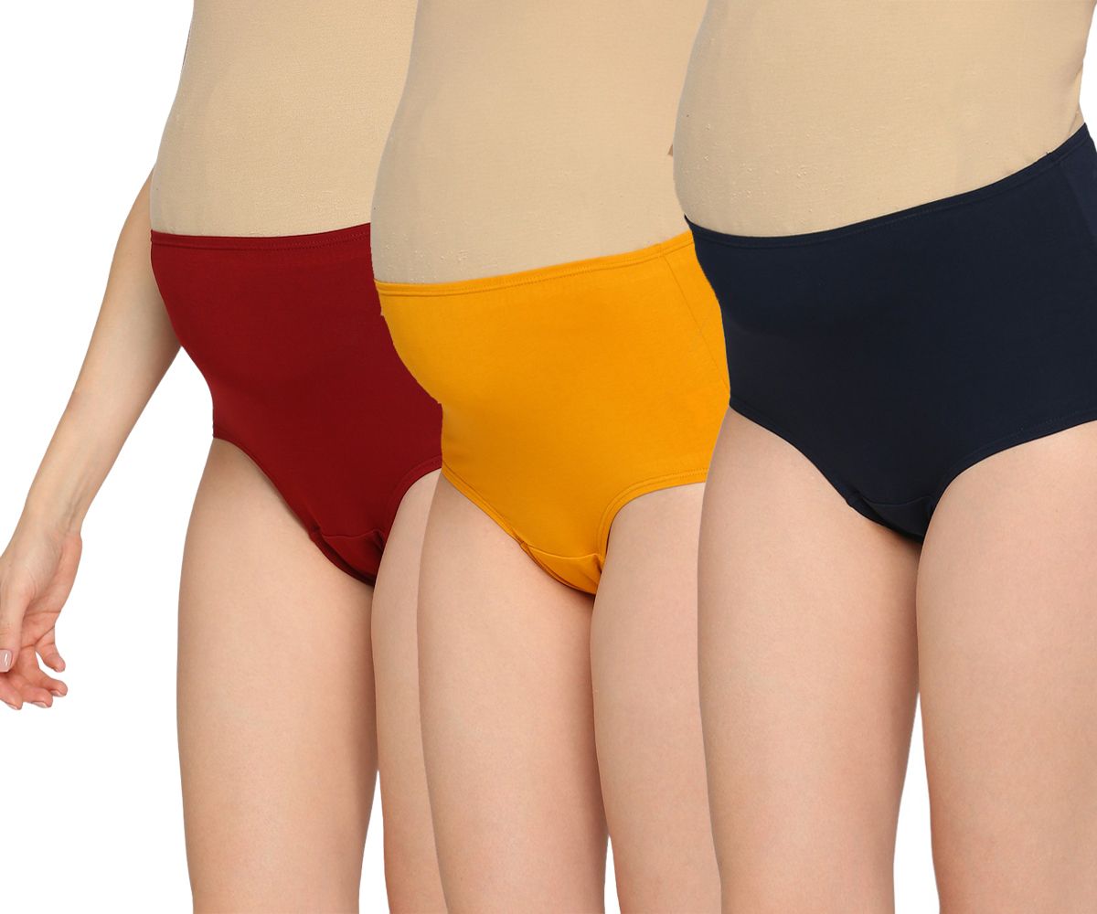 evamomies Pack of 3 Women Maternity Multicolor Panty-picture-4