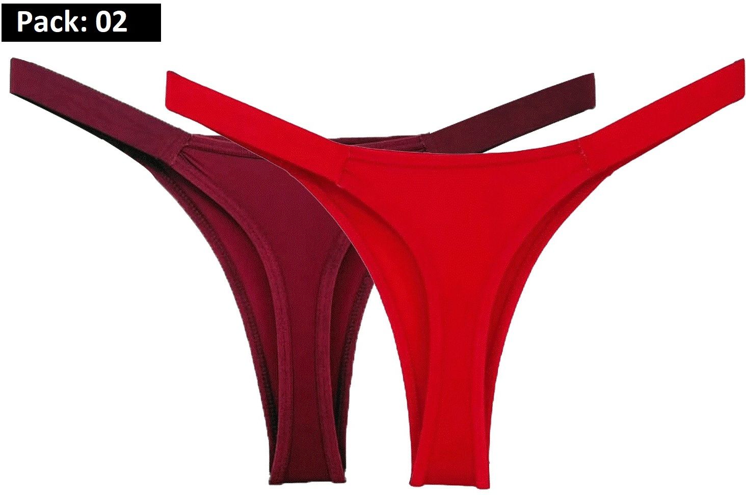Pack of 2 Women Thong Pink, Maroon Panty-image-24