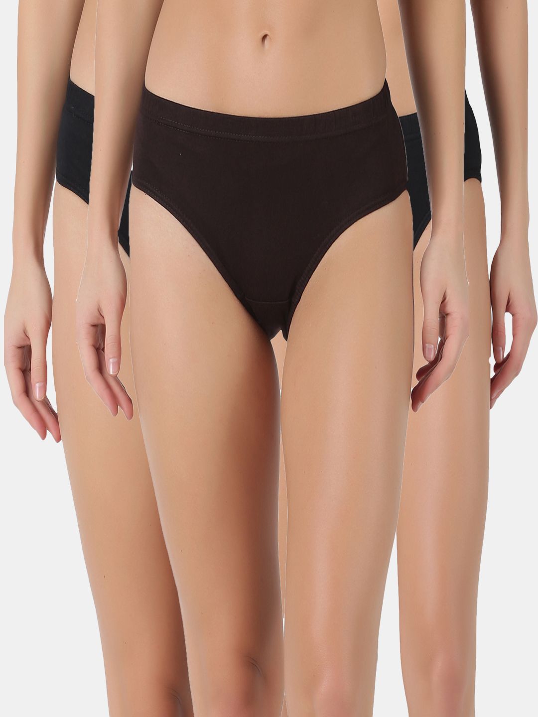 Pack of 3 Dollar Lehar Super Combed Cotton Women's Plain Solid Panty Women Hipster Multicolor Panty-picture-10