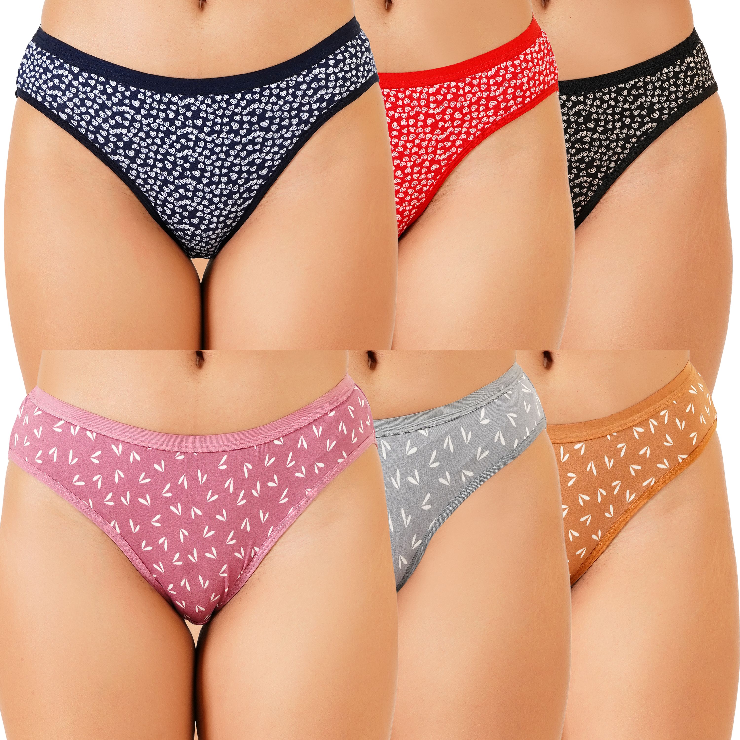Pack of 6 Women Hipster Multicolor Panty