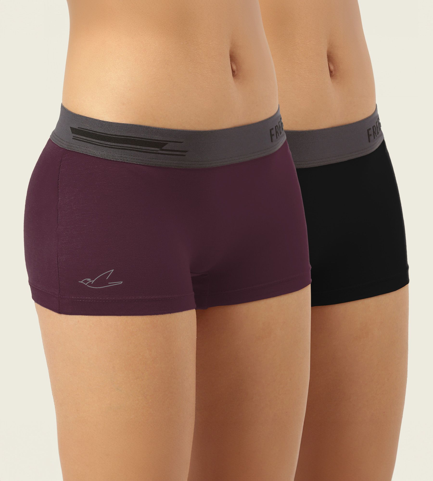 Pack of 2 Women Boy Short Black, Maroon Panty-image-21