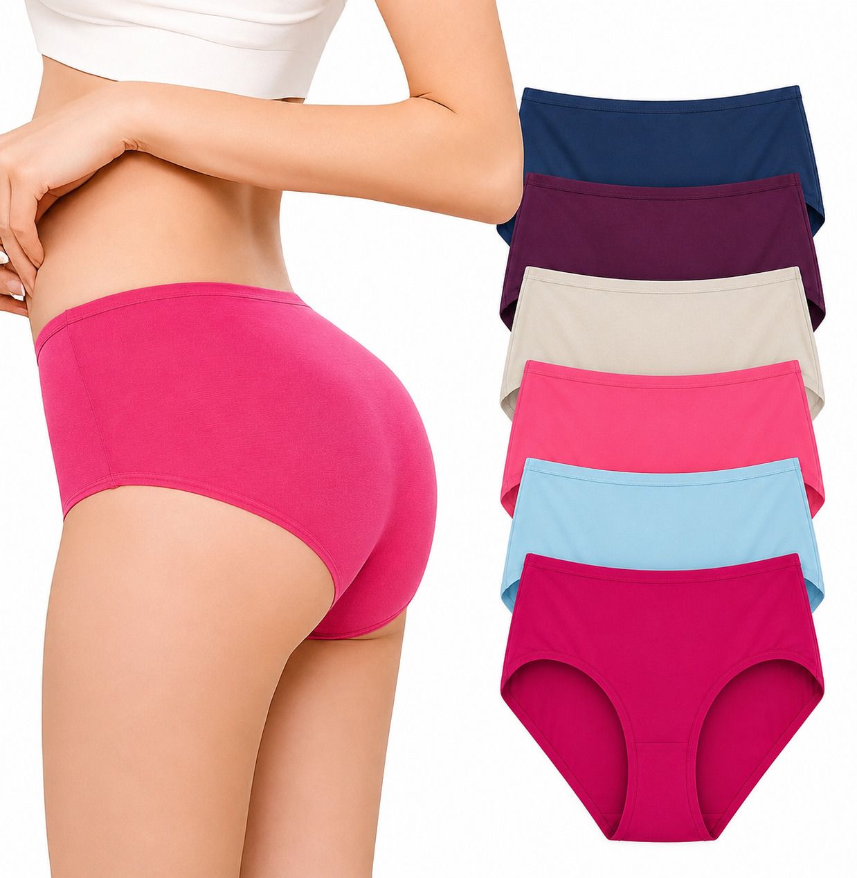 cratox Pack of 6 Women Hipster Multicolor Panty-picture-1