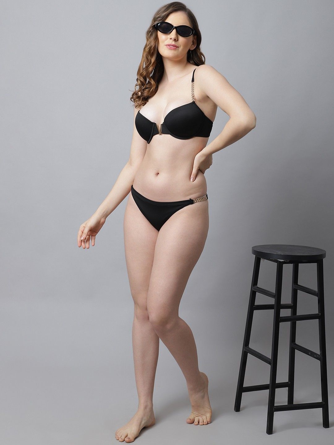 prettycat Women Thong Black Panty-picture-37