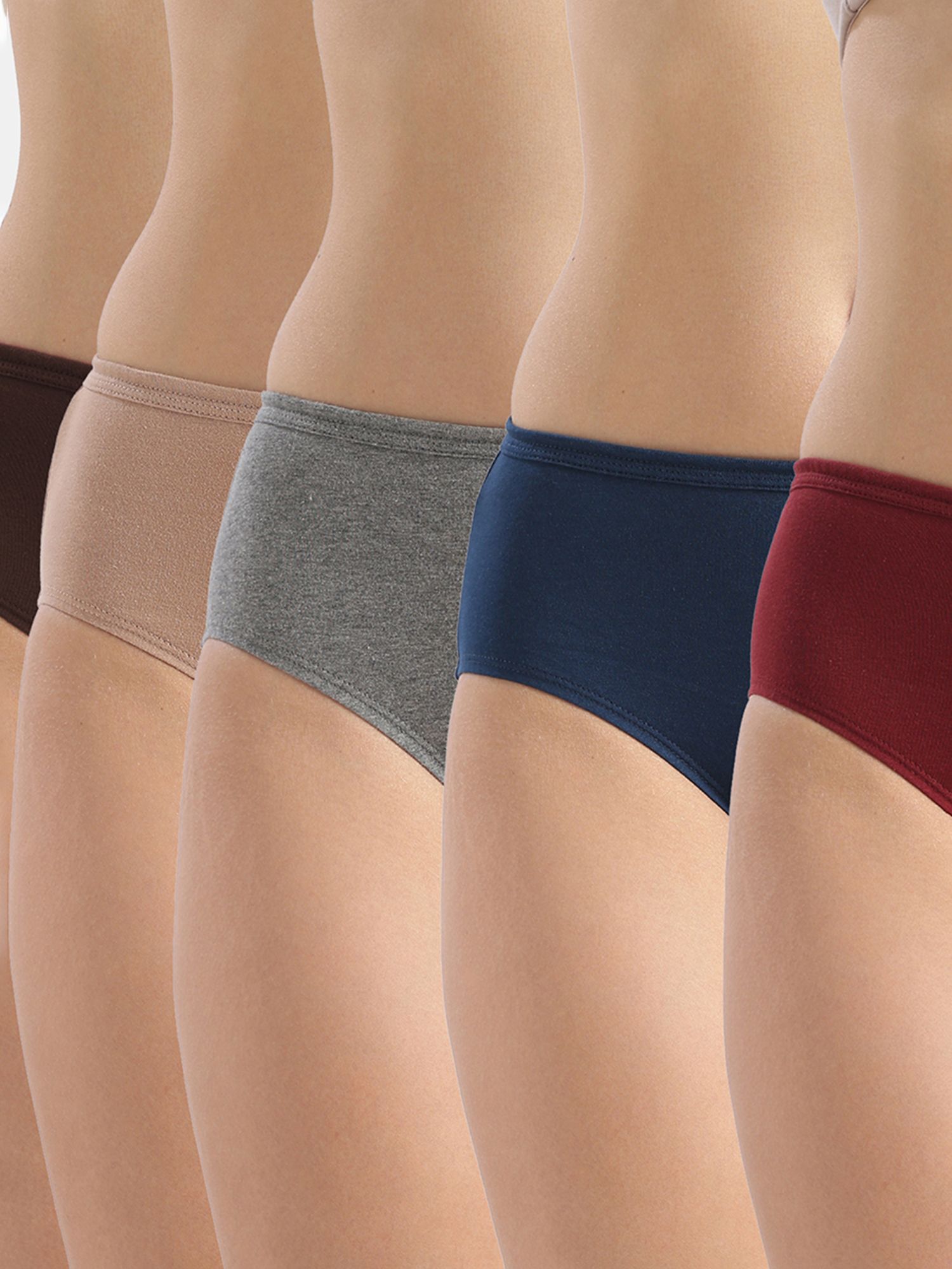 jockey Pack of 5 1406 High Coverage Super Combed Cotton Women Hipster Multicolor Panty-picture-32