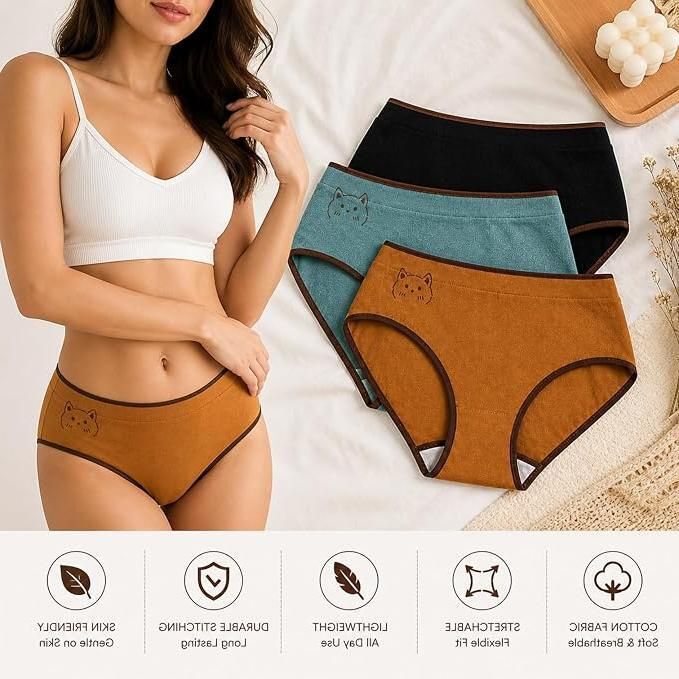 Pack of 3 Women Hipster Multicolor Panty-image-49