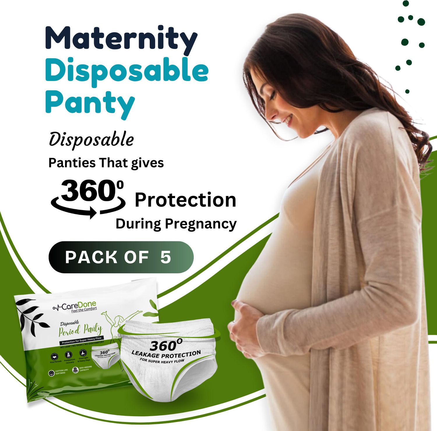 caredone Pack of 5 Women Disposable White Panty-picture-22