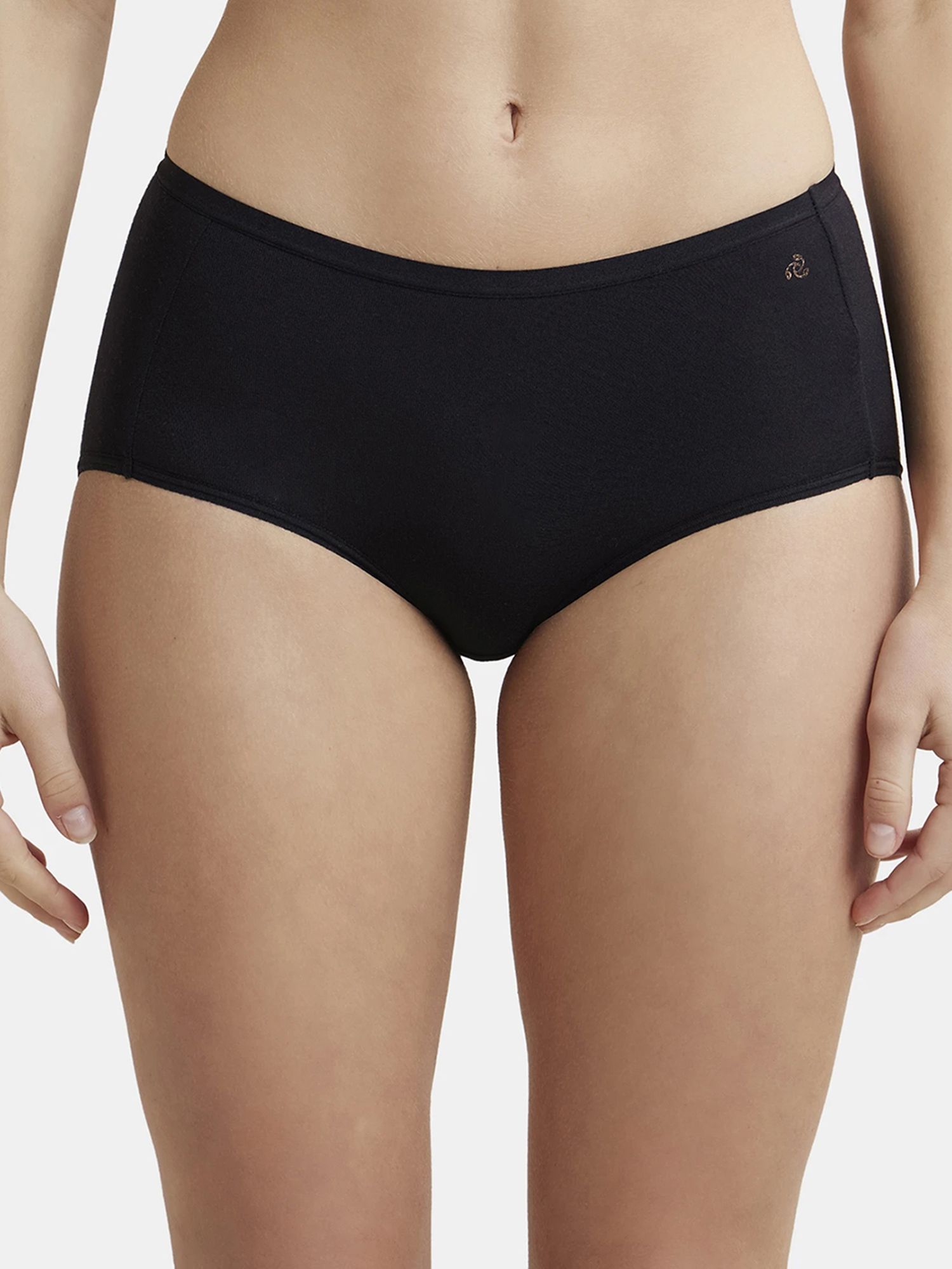 1809 Full Coverage Micro Modal Elastane Stretch with StayFresh Treatment Women Hipster Black Panty-image-7