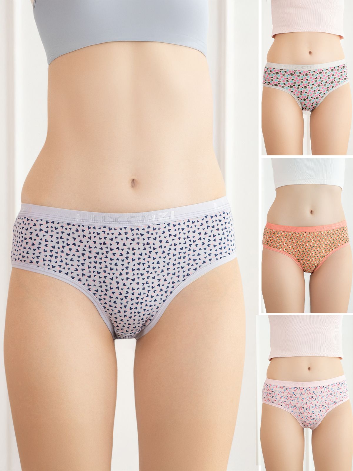 lux cozi Pack of 4 Women Hipster Multicolor Panty-picture-12