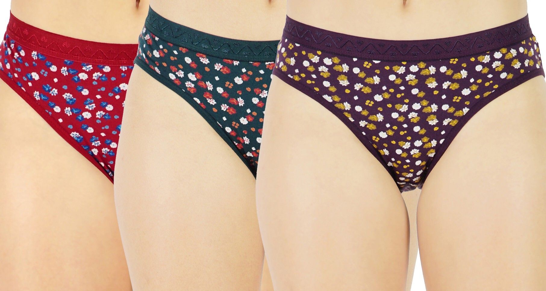 ladyland Pack of 3 Women Hipster Multicolor Panty-picture-1