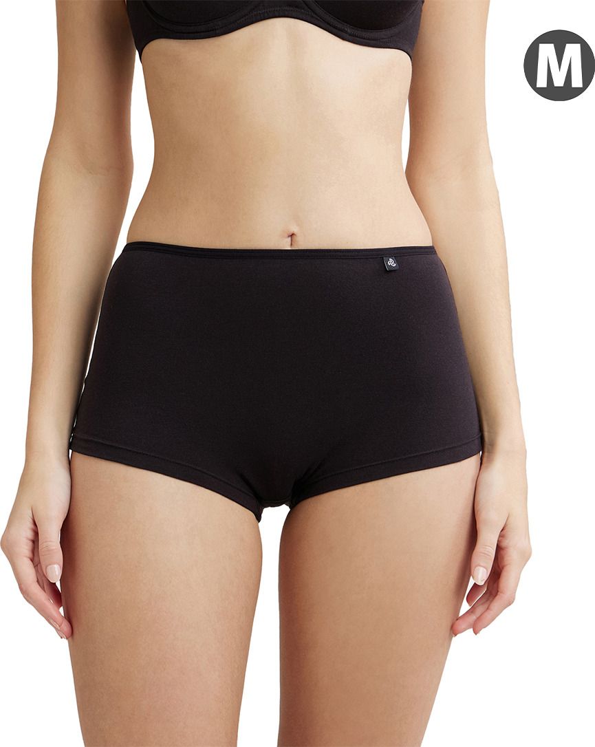jockey SS04 High Coverage Super Combed Cotton Elastane Stretch with StayFresh Treatment Women Boy Short Black Panty-picture-28