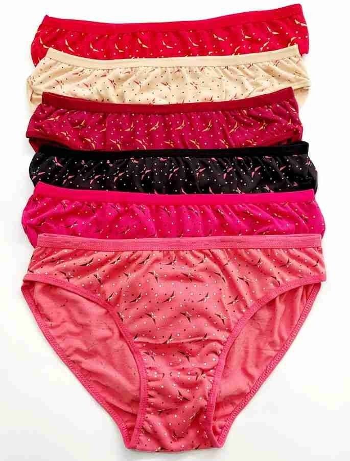 Pack of 6 Women Hipster Multicolor Panty-image-48