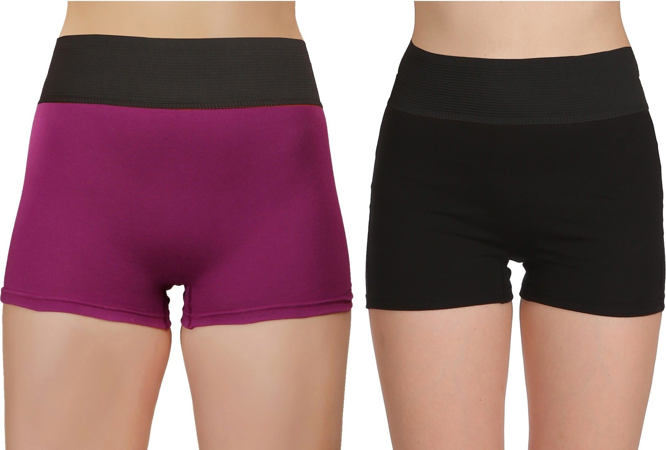selfcare Pack of 2 Women Boy Short Purple, Black Panty-picture-34