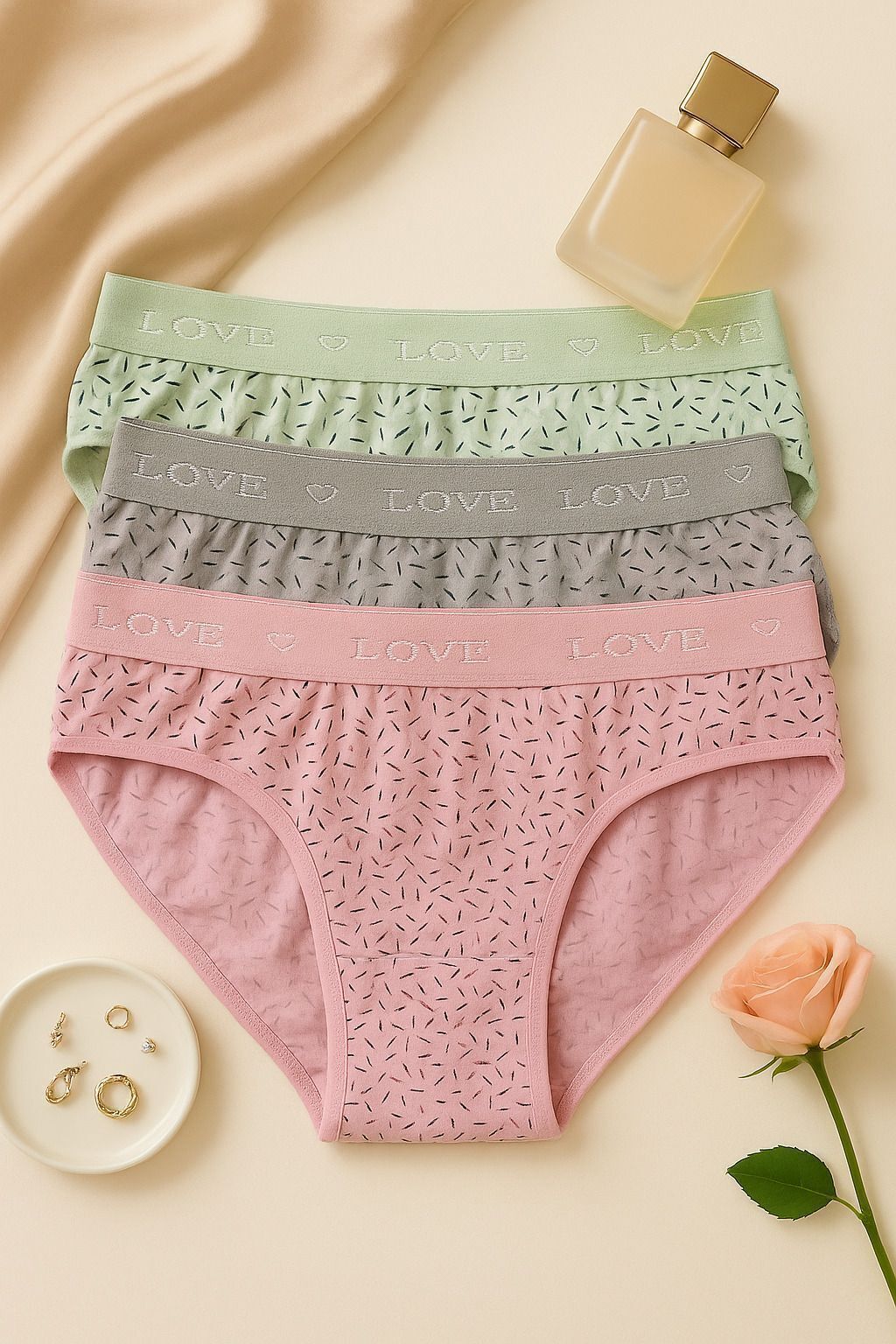 Pack of 3 Women Hipster Multicolor Panty-image-16