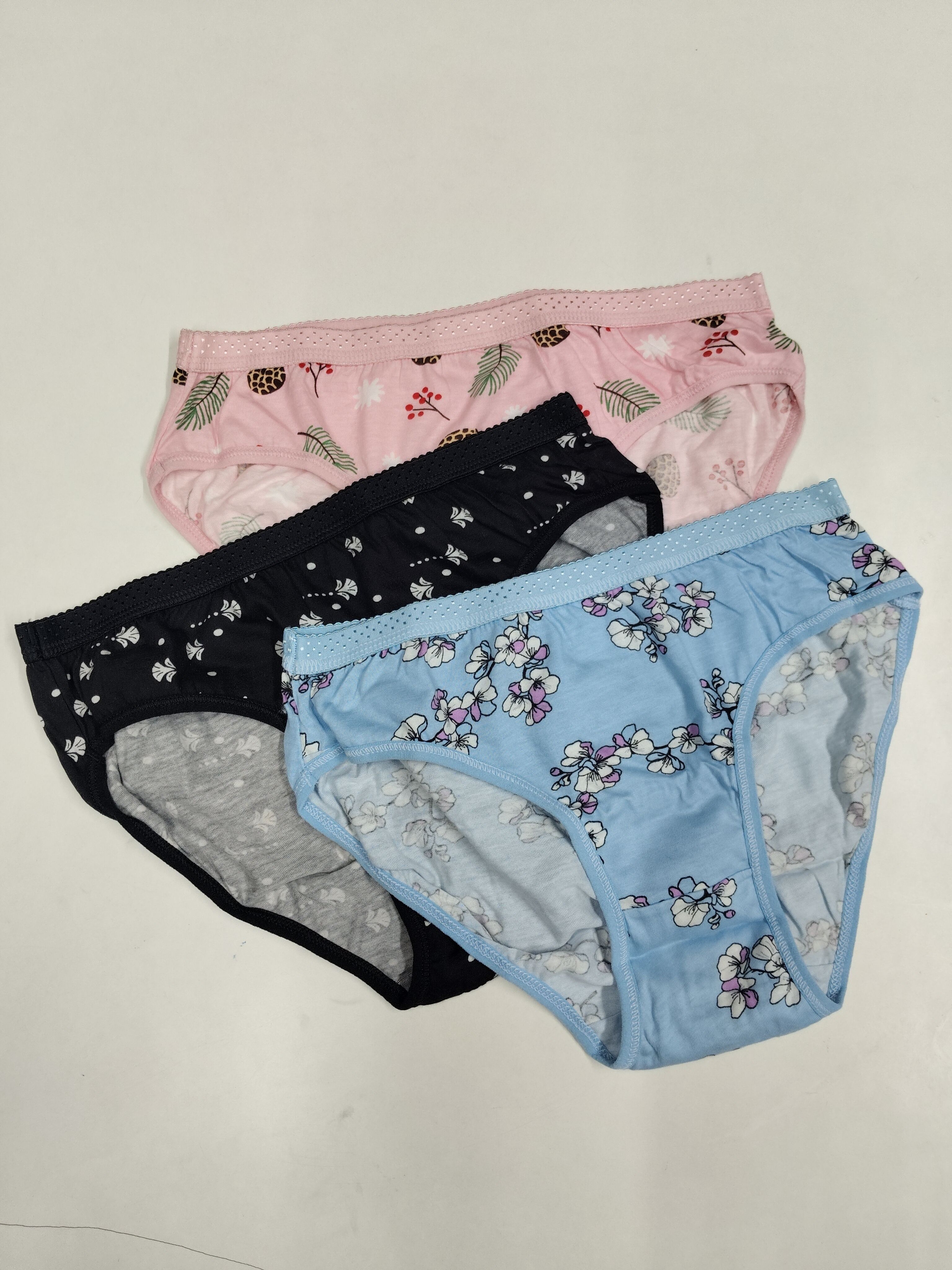 ladyland Pack of 3 Women Hipster Pink, Black, Blue Panty-picture-46