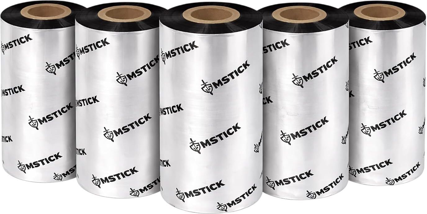 Eco Wax Thermal Transfer Ribbon – 110mm x 300m – Premium Print Quality Barcode Printers (TSC, Zebra, TVS, Citizen, Datamax, Toshiba, Sato) – Pack of 5 Paper Label-image-26