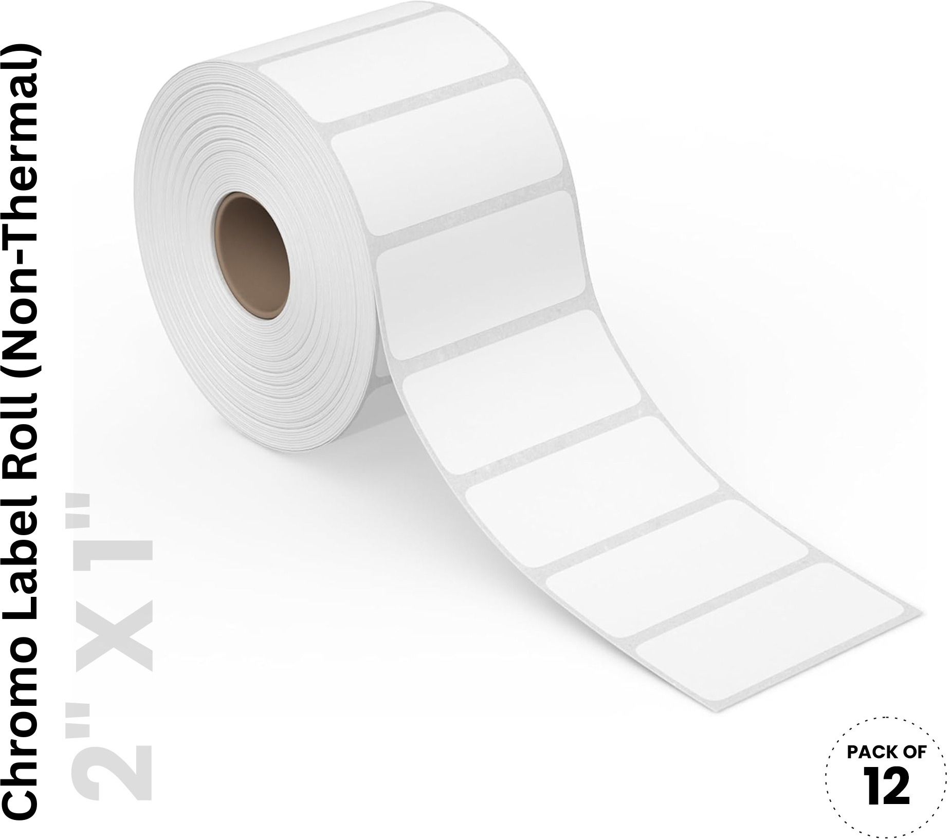 meedas Chromo Shipping Label Roll 2 x 1 Inch, 1000 Labels, Ribbon Required, Pack of 12 Self-Adhesive Paper Label-picture-13