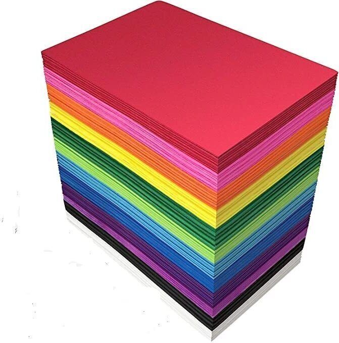 eclet 100 Coloured Sheets (10 Sheets each color) Copy Printing/Art and Craft Paper Double Sided ColouredOffice Stationery Birthday Gift,christmas decor etc A4 90 gsm Coloured Paper-picture-40