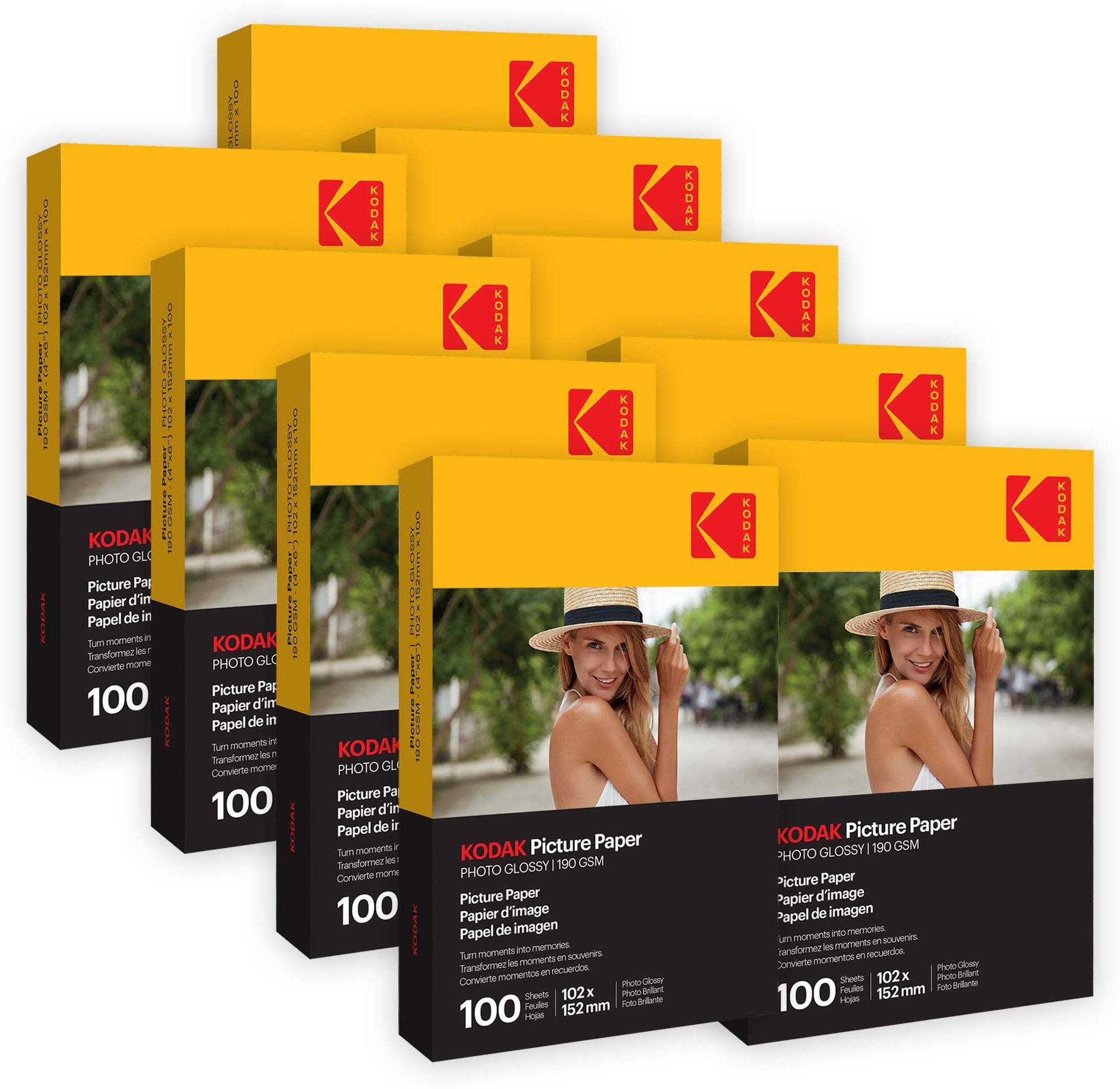 kodak 190 GSM 4R 900 Sheets High Glossy Cast Coated Water Resistant Photo Paper unruled 4R (4X6 inch) 190 gsm Photo Paper-picture-34