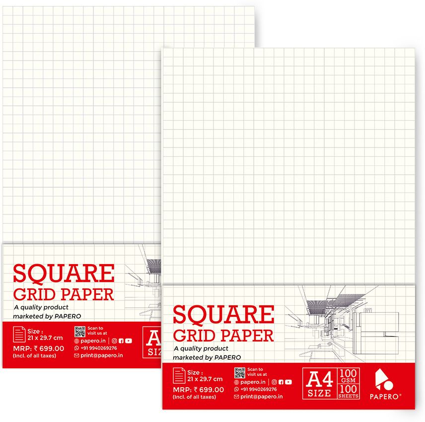 Loose Leaf Grid Square A4 100 gsm Drawing Paper-image-39