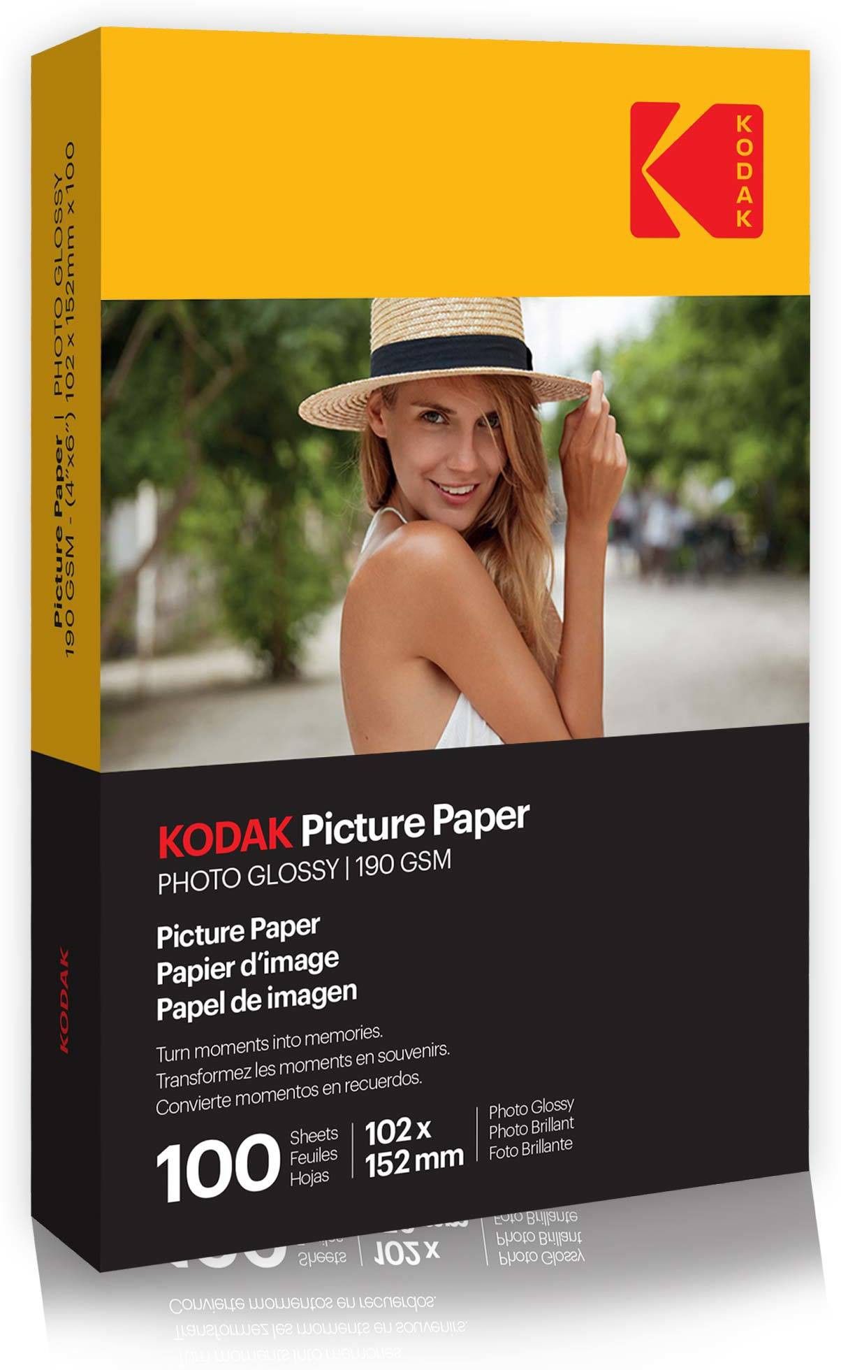 190 GSM 4R 100 Sheets High Glossy Cast Coated Water Resistant unruled 4R (4X6 inch) 190 gsm Photo Paper