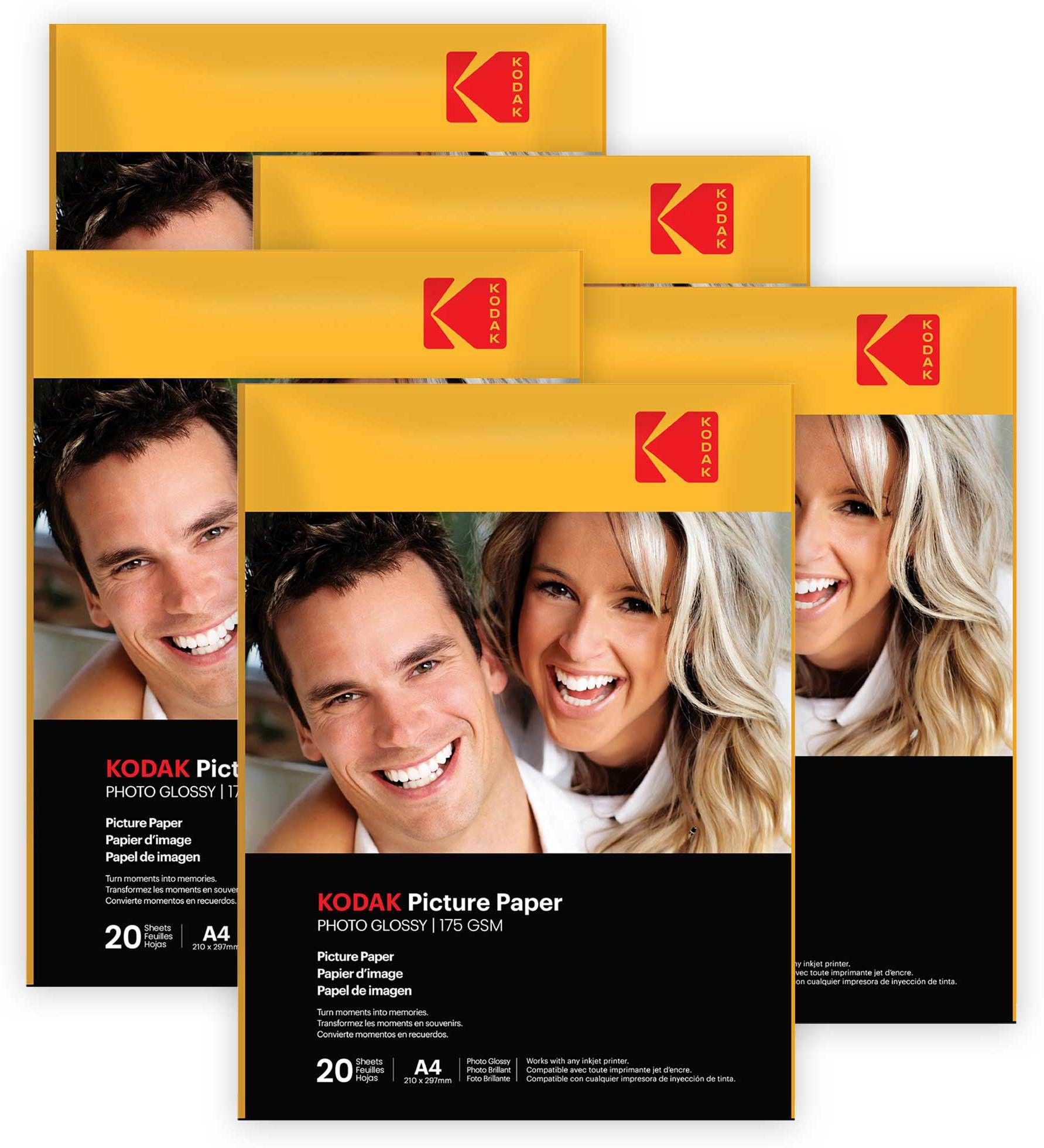 kodak 175 GSM A4 100 Sheets High Glossy Cast Coated Water Resistant photo paper unruled A4 (210x297mm) 175 gsm Photo Paper-picture-3