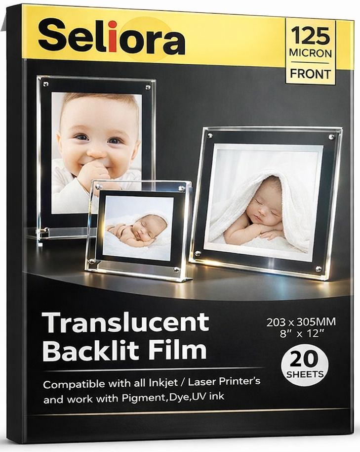 Translucent Backlit Film 20 sheets of 8" x 12"/ Super Bright Backlight Film For Inkjet and Laser Copiers, Specialized for LED Lightbox | LED Window Displays A4 125 gsm Photo Paper-image-42