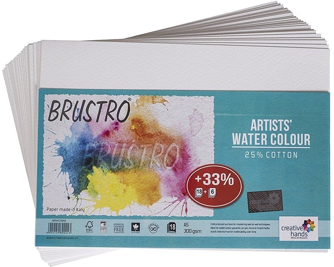 brustro Cotton Cold Pressed A5 300 gsm Watercolor Paper-picture-28