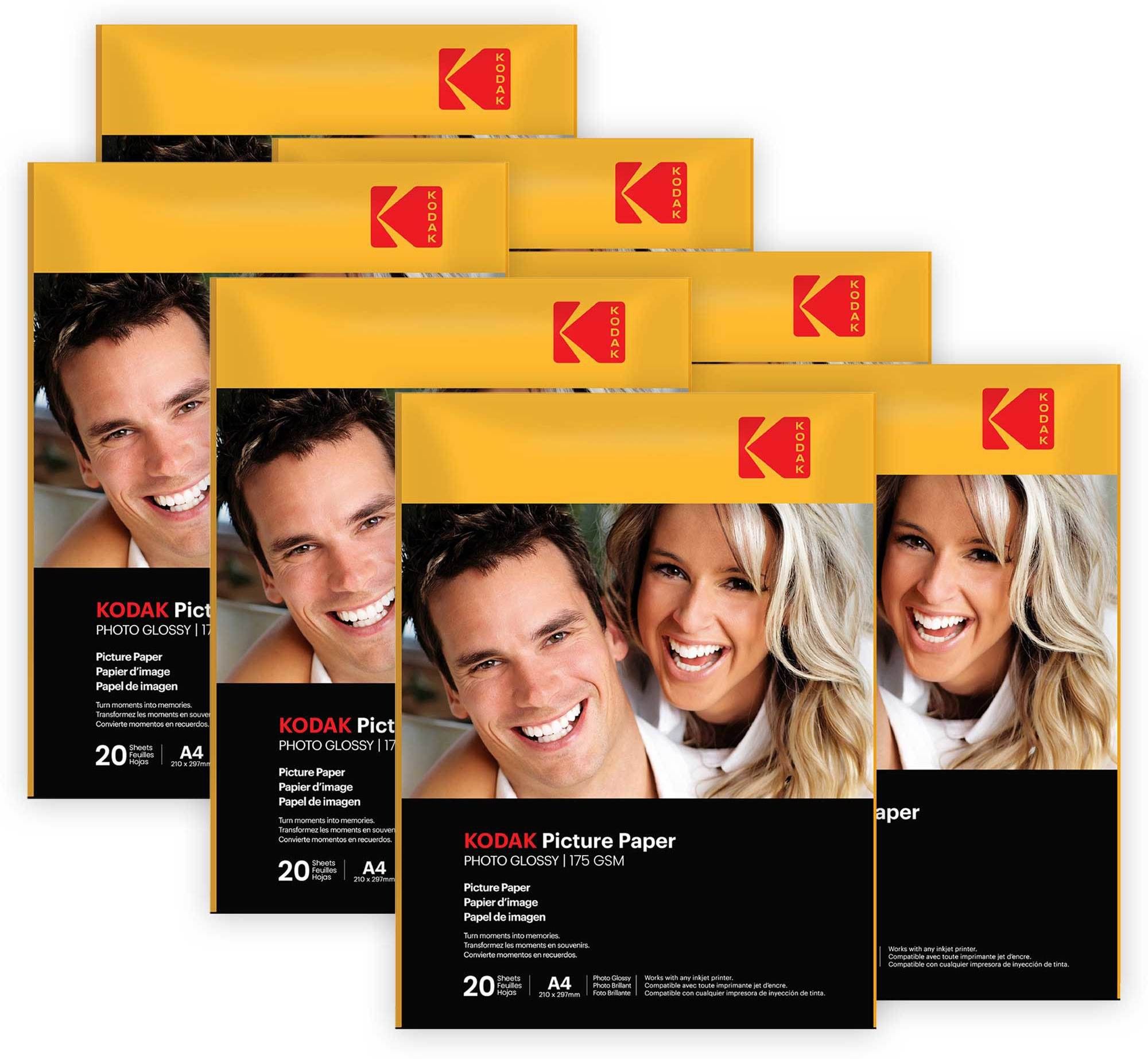 kodak 175 GSM A4 140 Sheets High Glossy Cast Coated Water Resistant photo paper unruled A4 (210x297mm) 175 gsm Photo Paper-picture-20