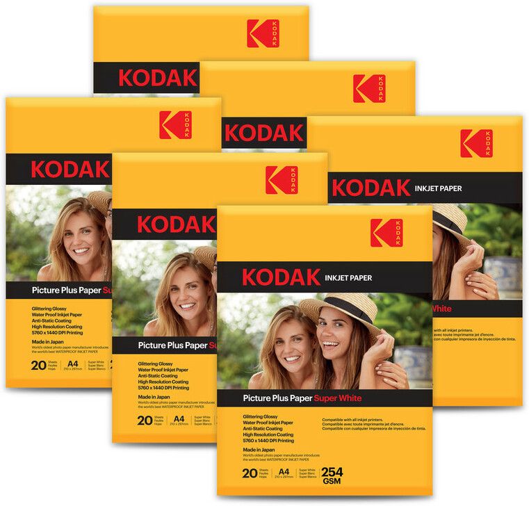 kodak 254 GSM 120 Sheet RC(ResinCoated) HighGlossy PicturePlus Super White Waterproof unruled A4 (210x297mm) Inkjet 254 gsm Photo Paper-picture-32