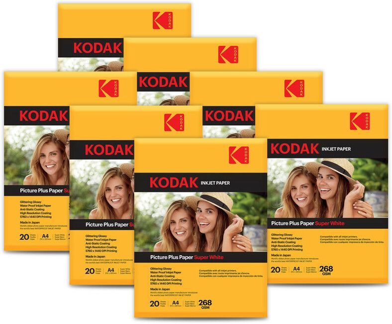 kodak 268 GSM 140 Sheet RC(ResinCoated) HighGlossy PicturePlus Super White Waterproof unruled A4 (210x297mm) Inkjet 268 gsm Photo Paper-picture-28