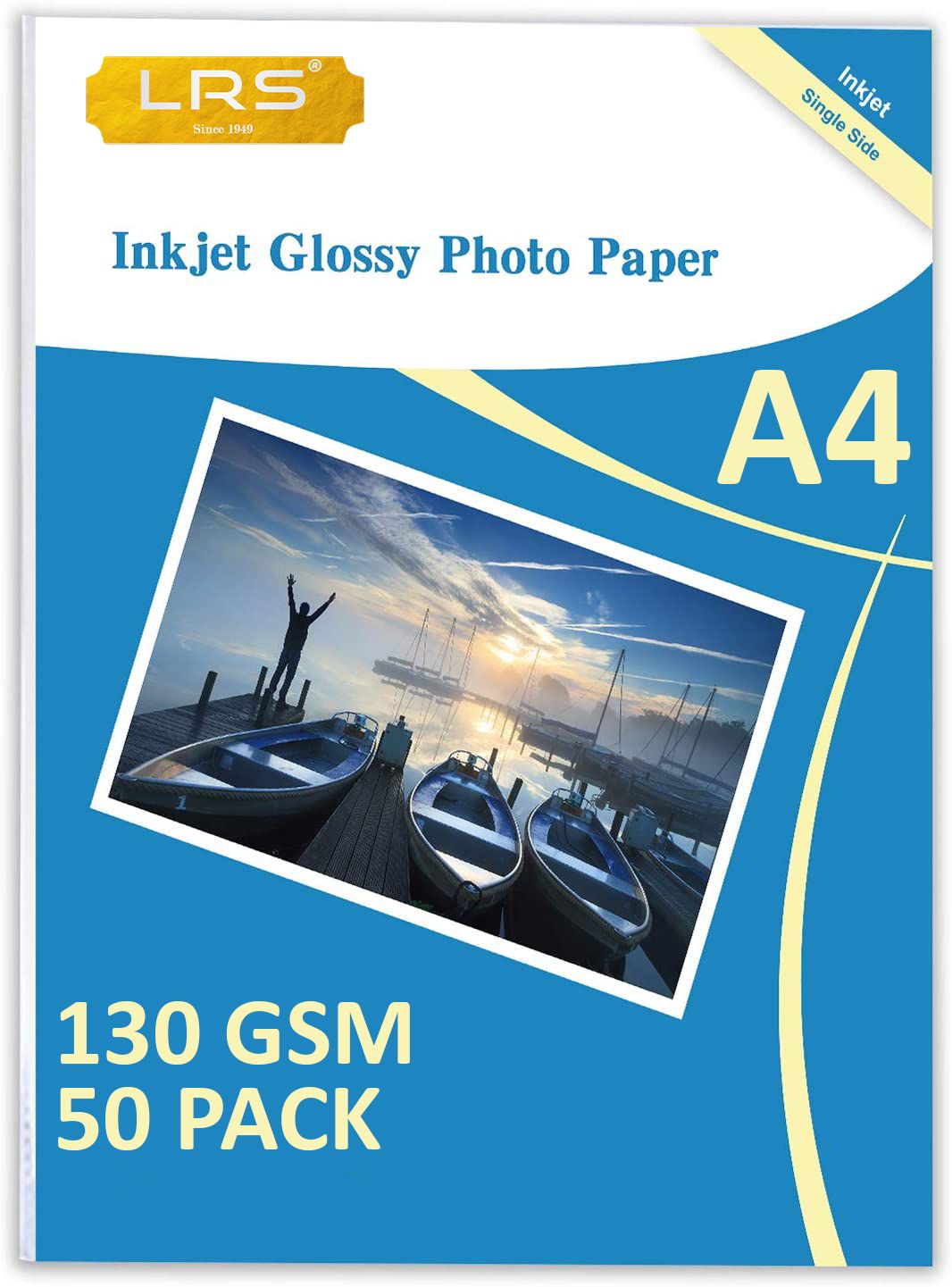 Inkjet Glossy Paper - Pack of 50 Sheets - One Side Glossy A4 130 gsm Photo Paper