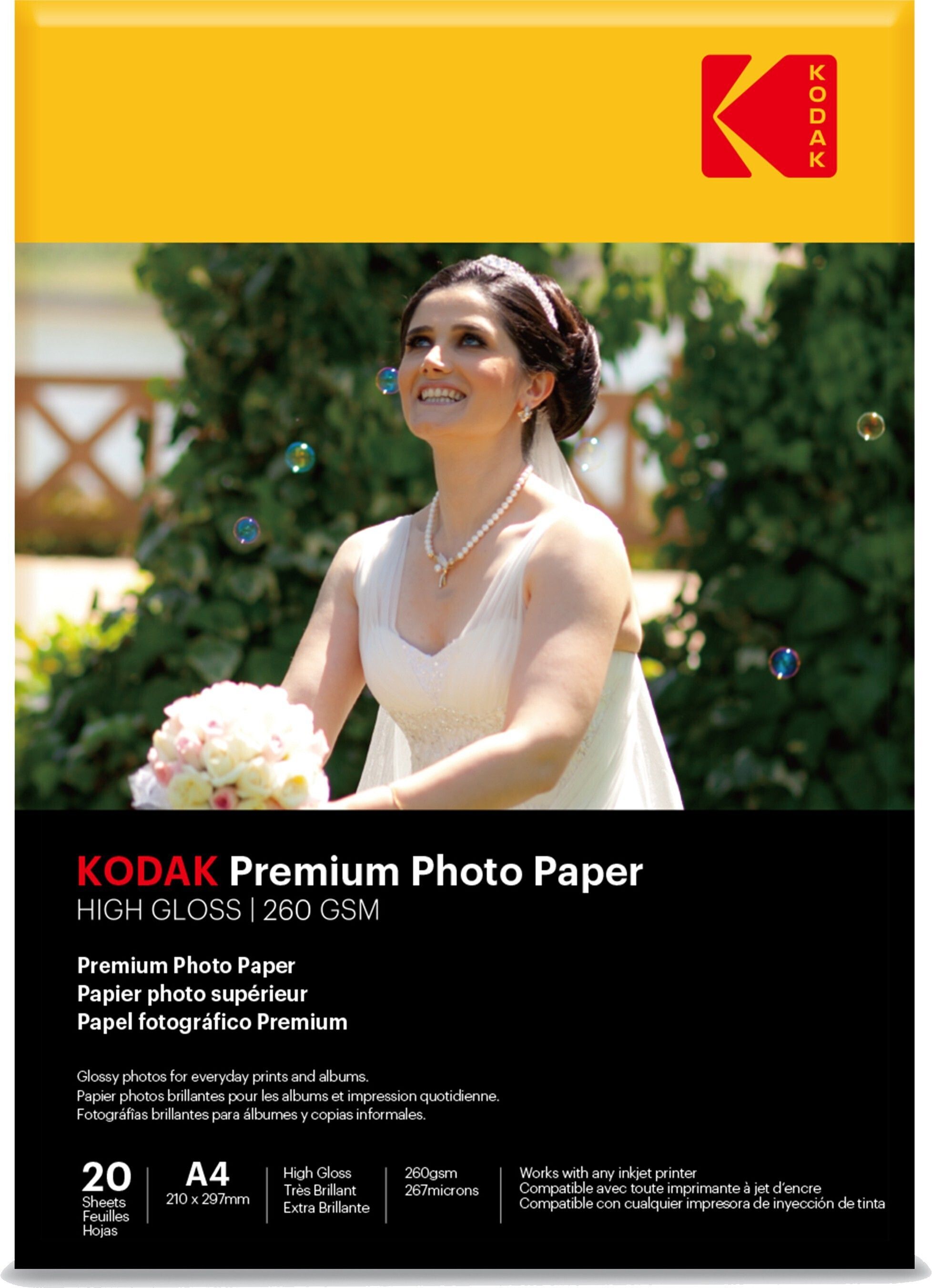 kodak High Glossy Photo Paper (1 x 20 Sheets) A4 260 gsm Photo Paper-picture-26