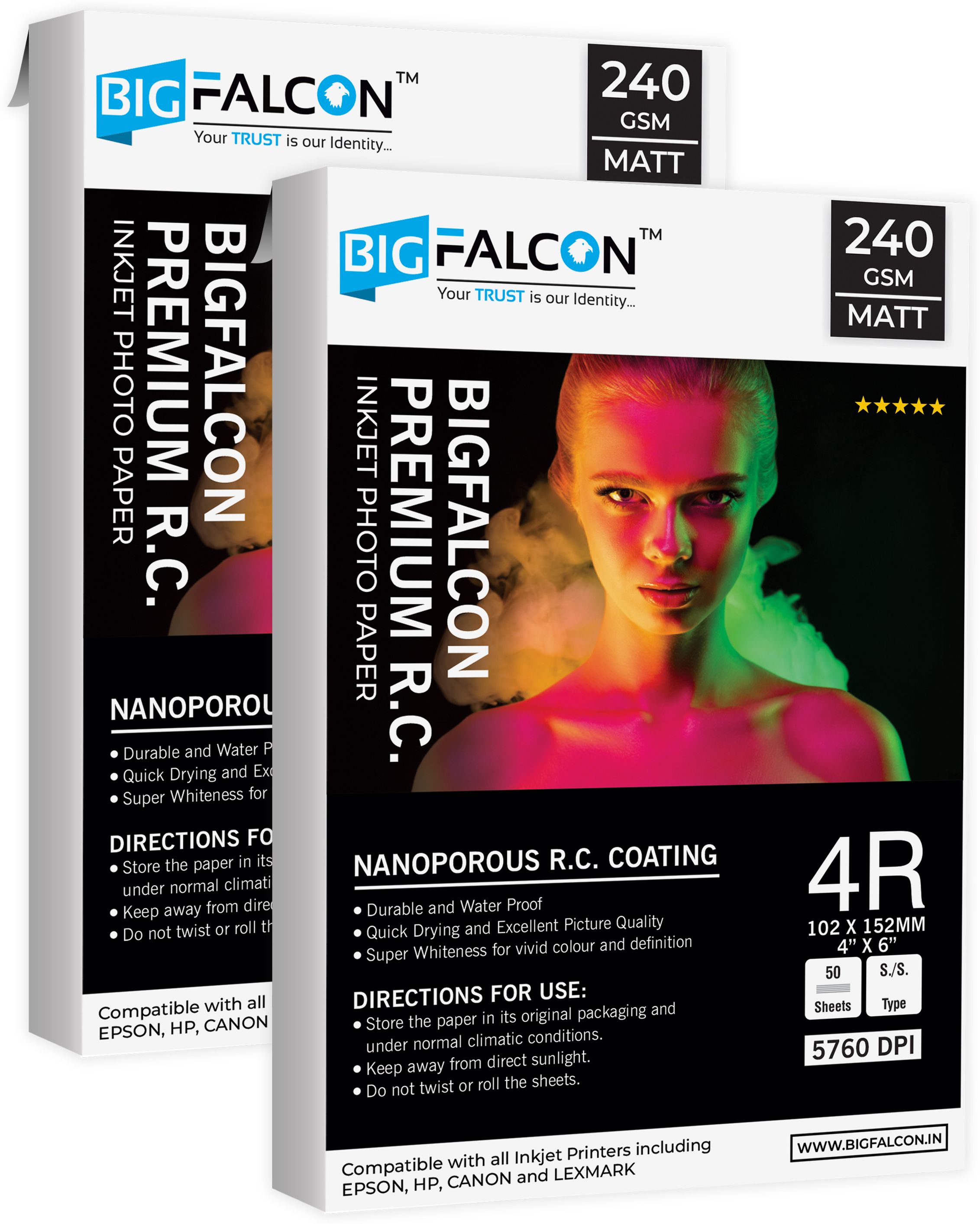 bigfalcon Premium 240 GSM 4R Size (4X6 inch) 100 Sheet Matt (Luster) RC Resin Coated Waterproof Inkjet Photo Paper for all Inkjet Printer 4R (102x152mm) 240 gsm Photo Paper-picture-14